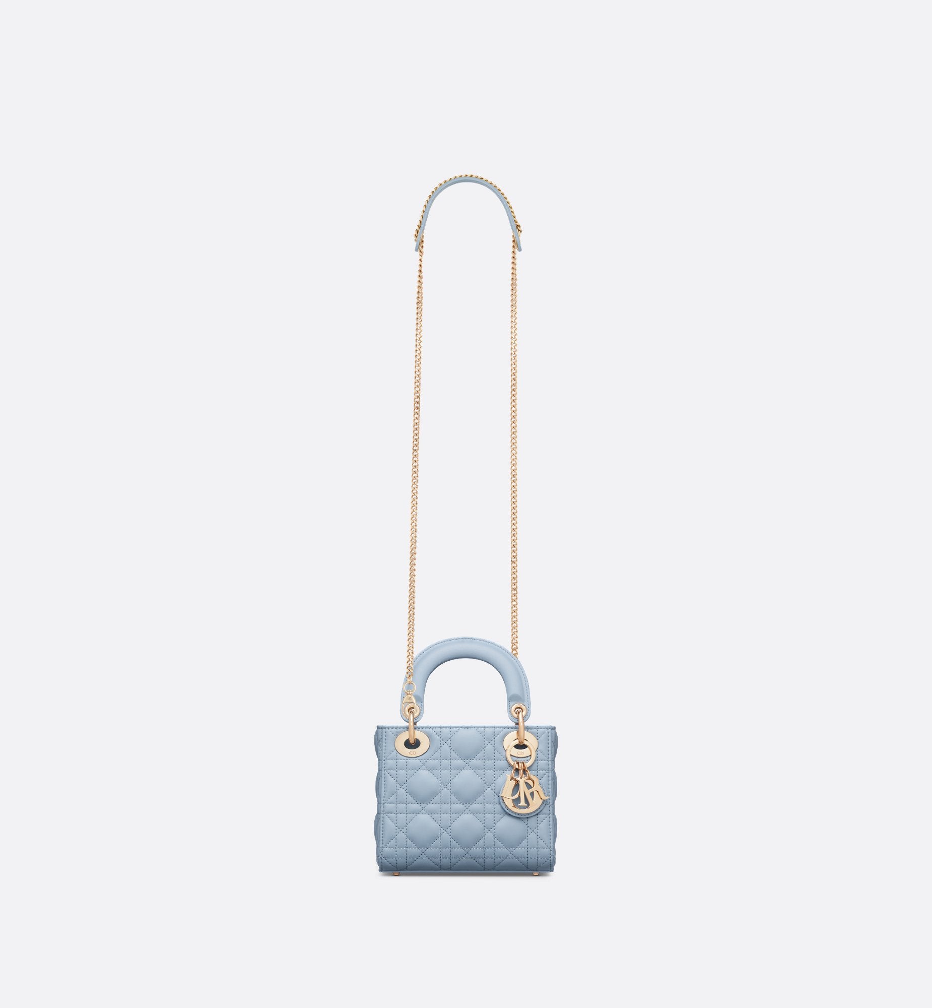 Lady dior mini blue on sale