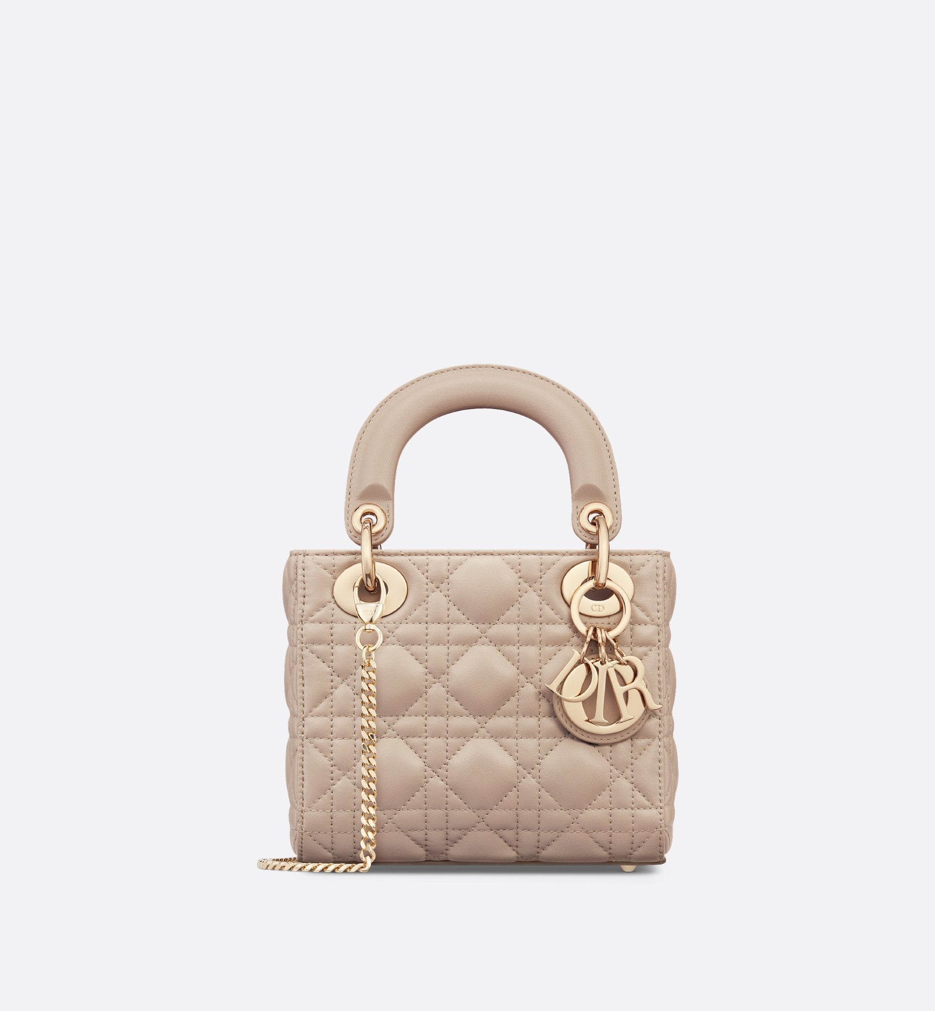 Mini Lady Dior Bag Powder Beige Cannage Lambskin