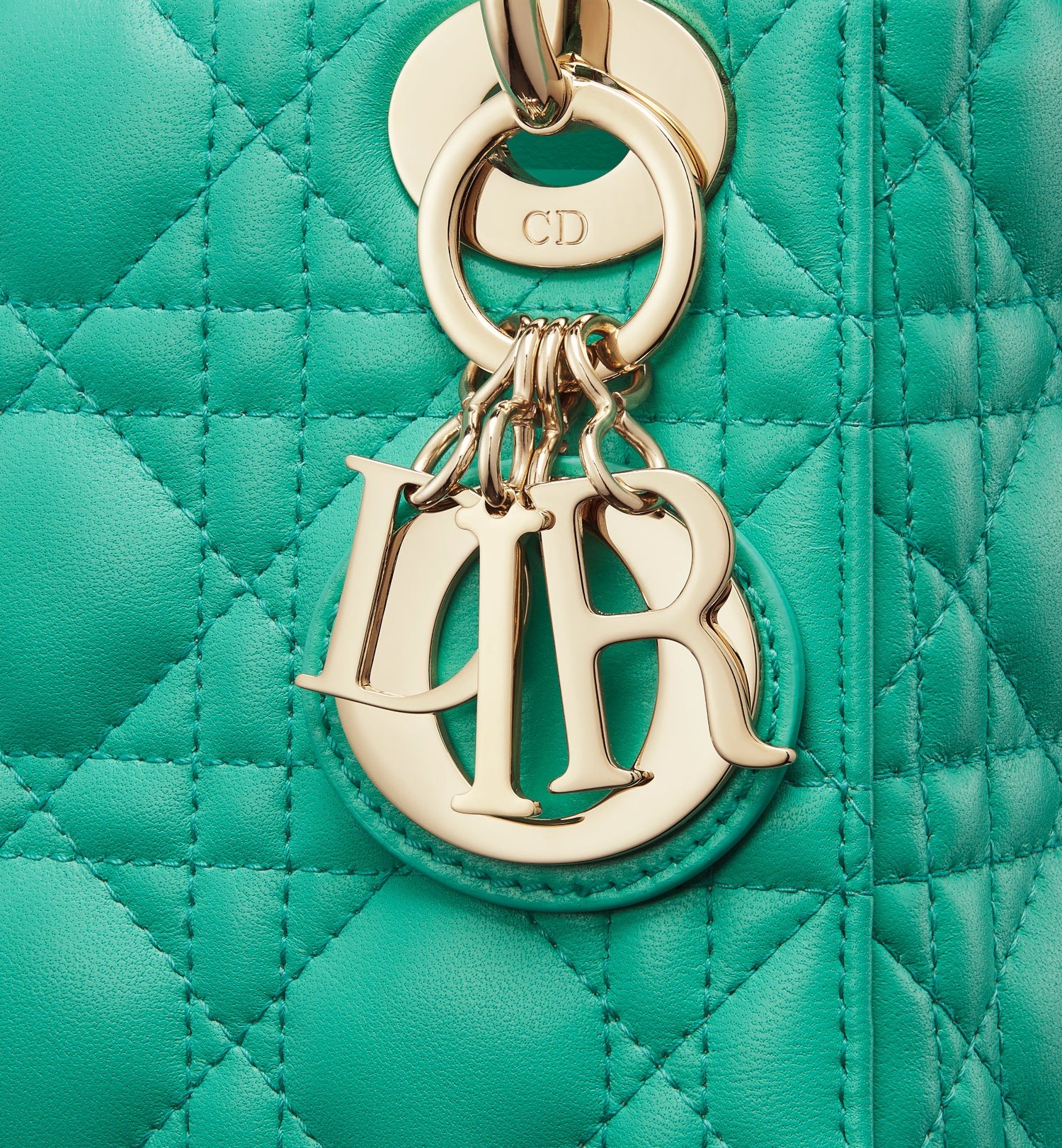 Mini Dioriviera Lady Dior Bag Aquamarina Cannage Lambskin