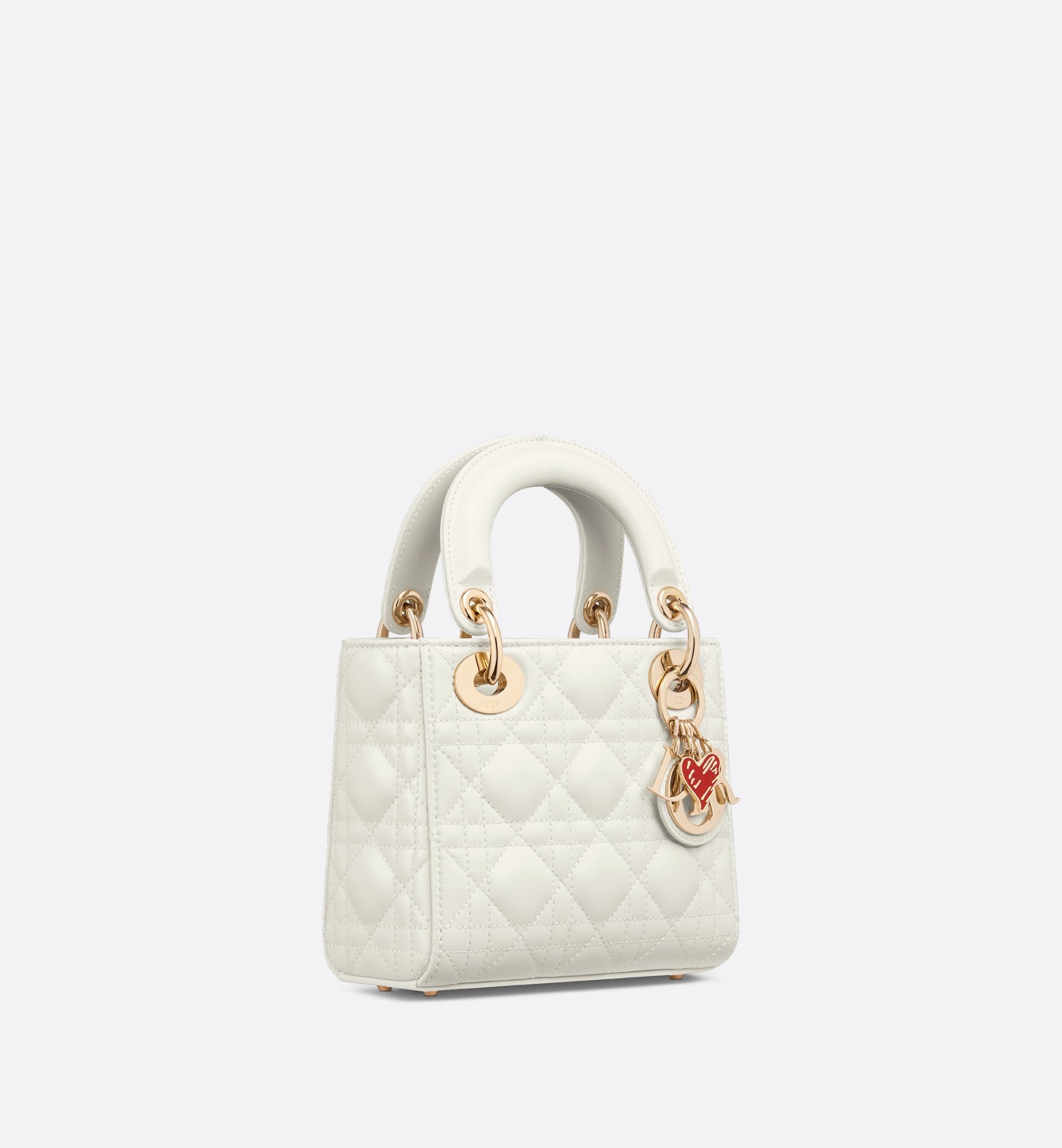 Dioramour Mini Lady Dior Bag Latte Cannage Lambskin