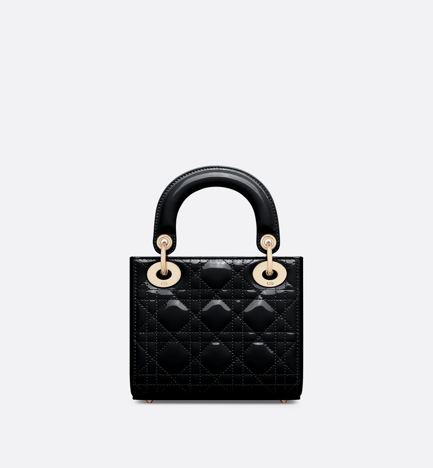 Mini Lady Dior Bag Black Patent Cannage Calfskin