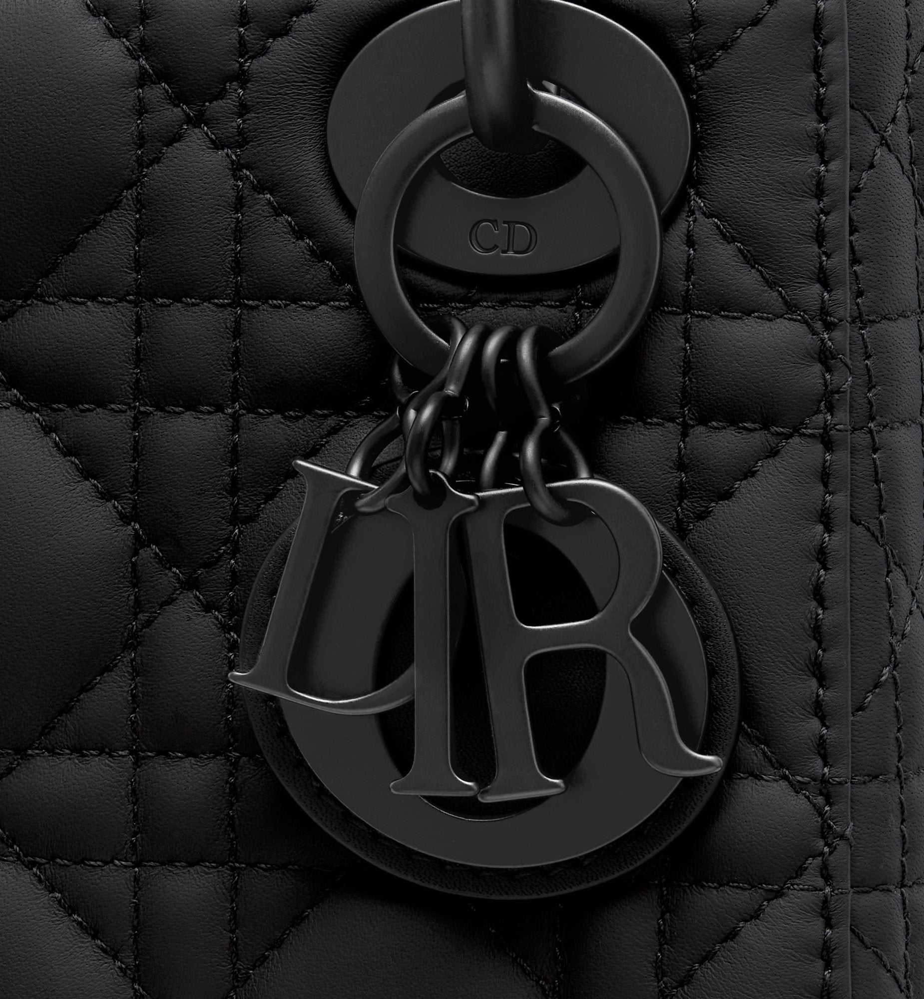 Mini Lady Dior Bag Black Ultramatte Cannage Calfskin