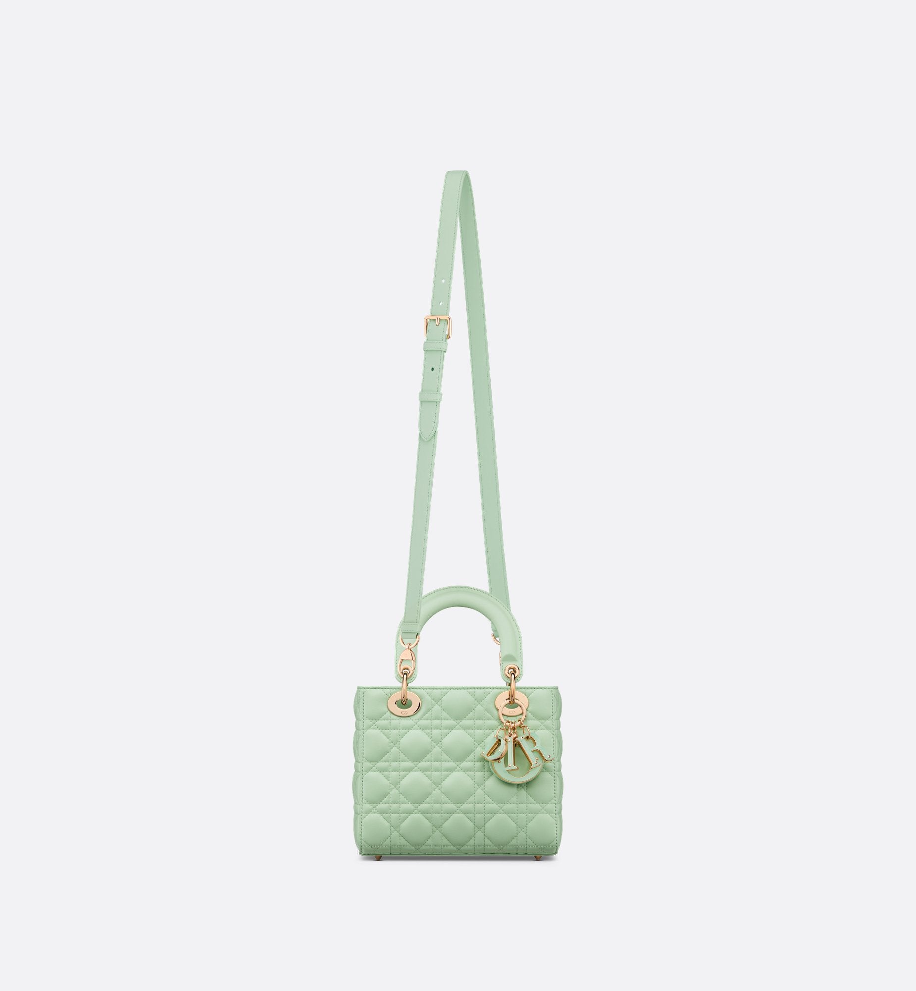 Small Lady Dior Bag Pastel Mint Cannage Lambskin