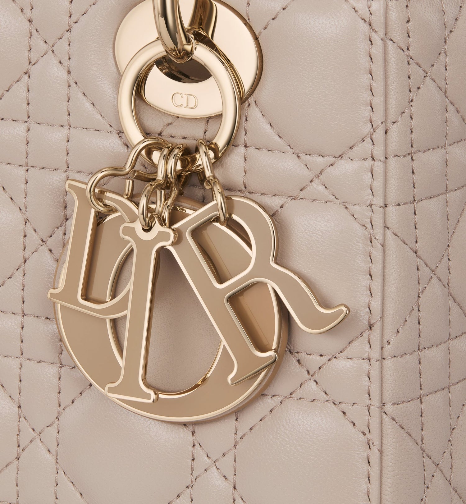 Small Lady Dior Bag Two Tone Trench Beige And Biscuit Cannage Lambskin