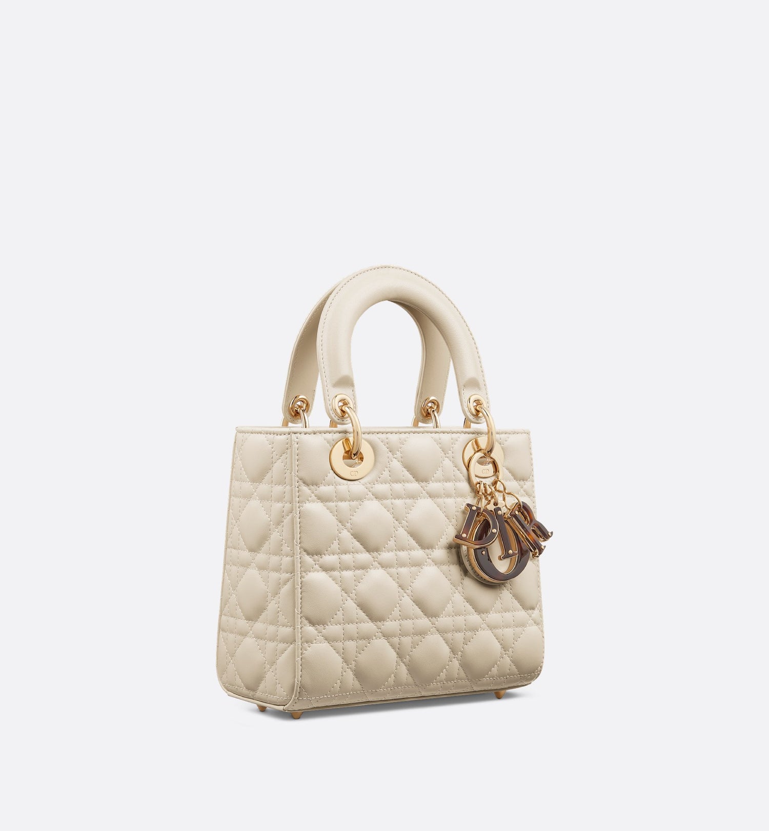 Small Lady Dior Bag Dusty Ivory Cannage Lambskin