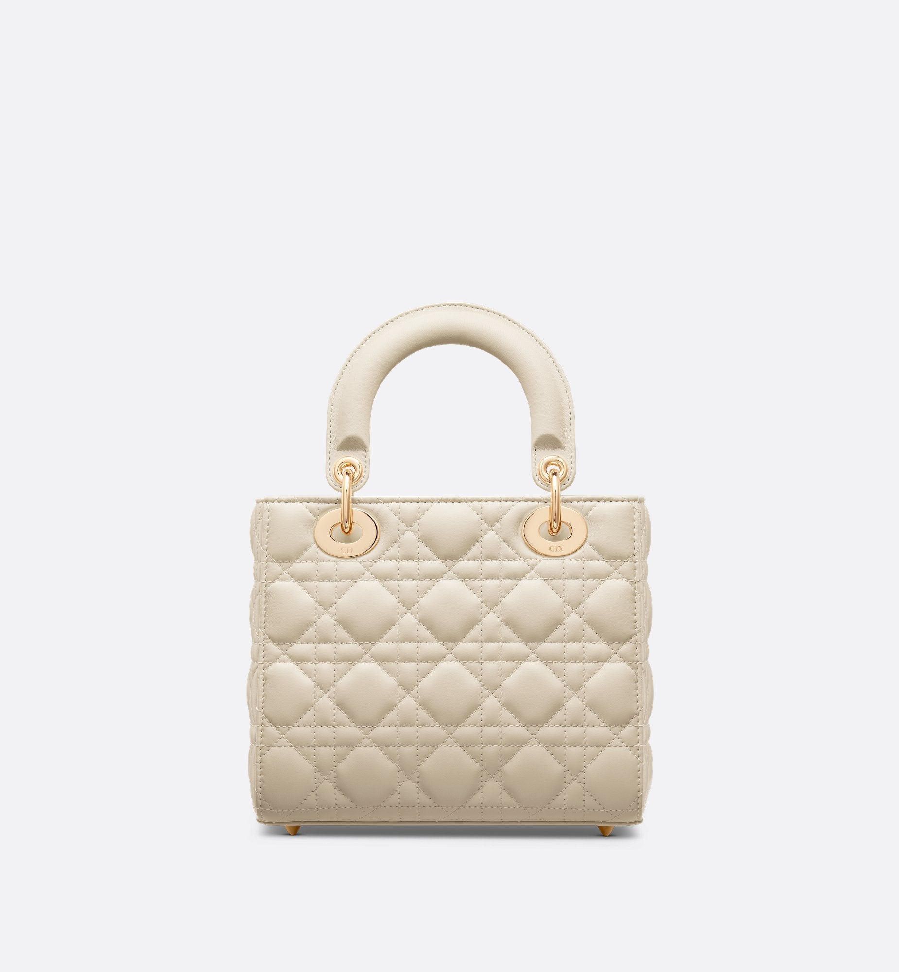 Small Lady Dior Bag Dusty Ivory Cannage Lambskin