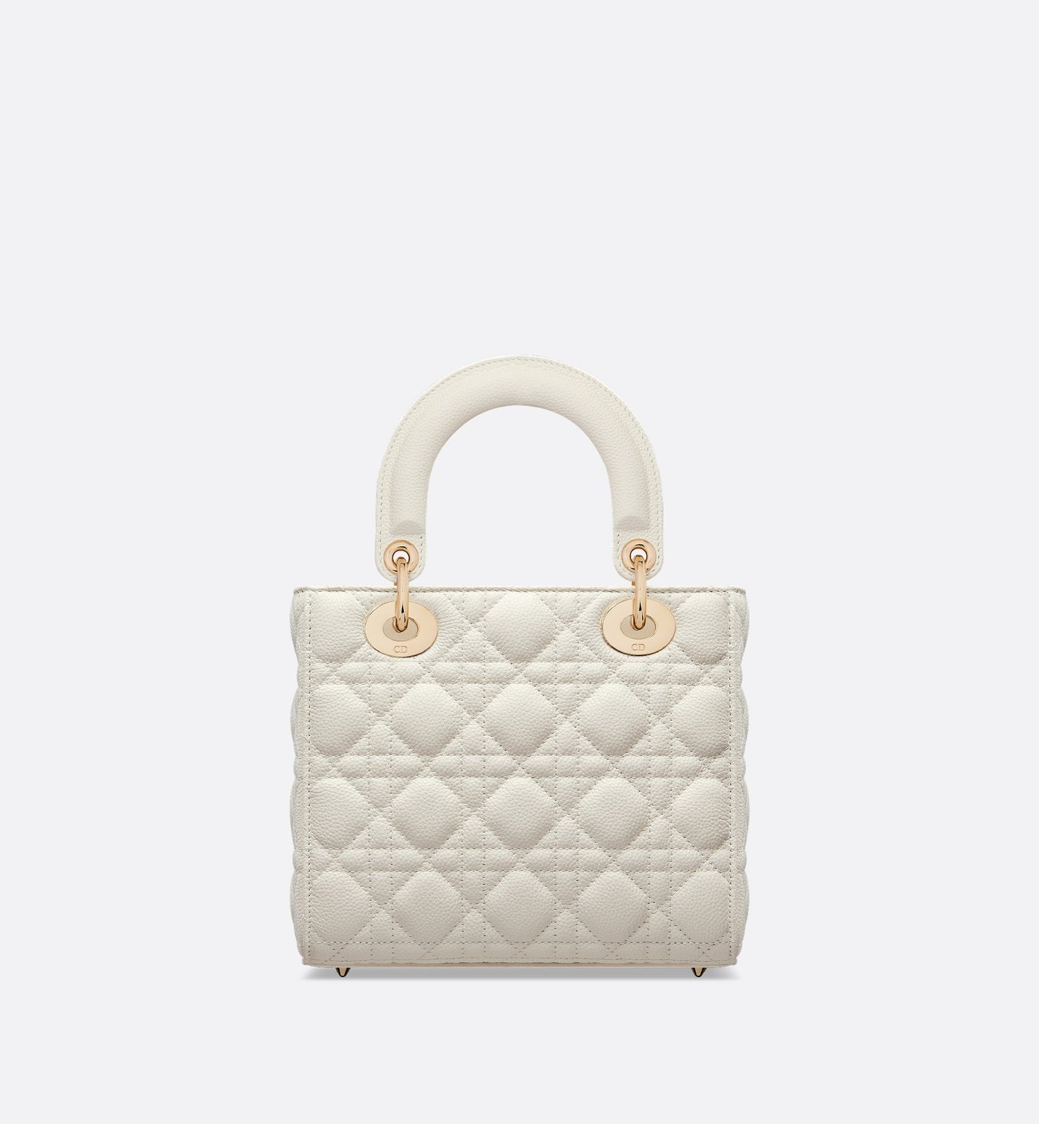 Small Lady Dior Bag Latte Grained Cannage Calfskin