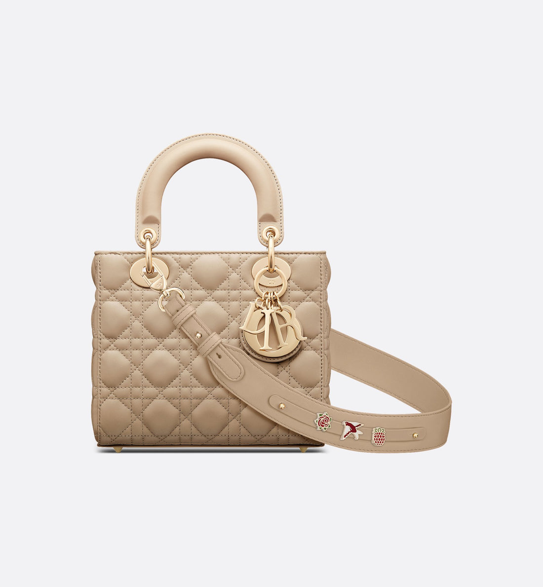 Small Lady Dior My Abcdior Bag Sand Colored Cannage Lambskin