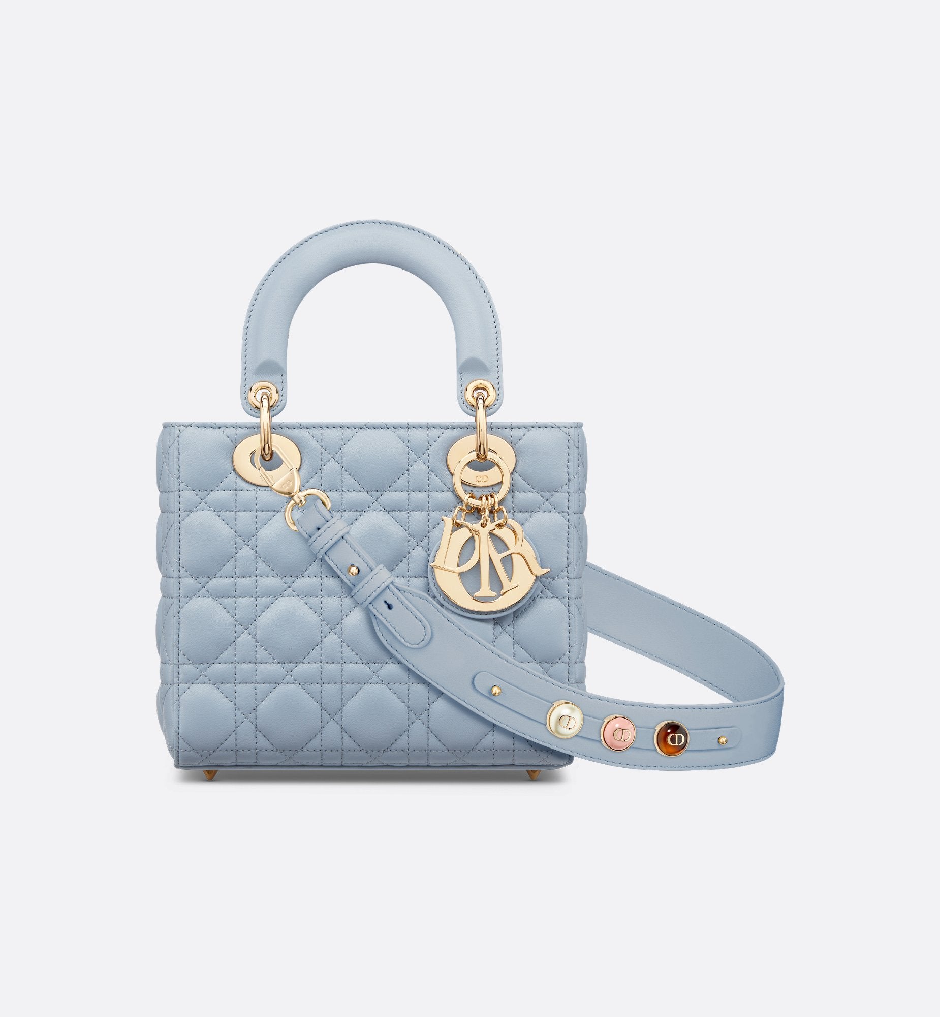 Small Lady Dior My Abcdior Bag Pale Blue Cannage Lambskin – Sands