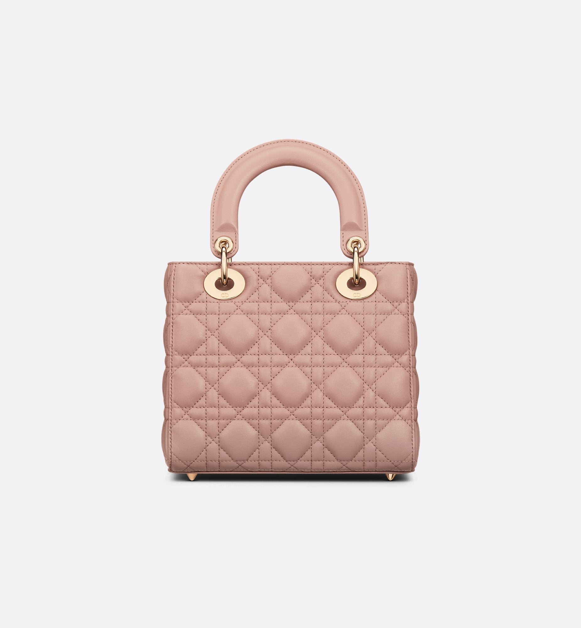 Small Lady Dior My Abcdior Bag Blush Cannage Lambskin Sands