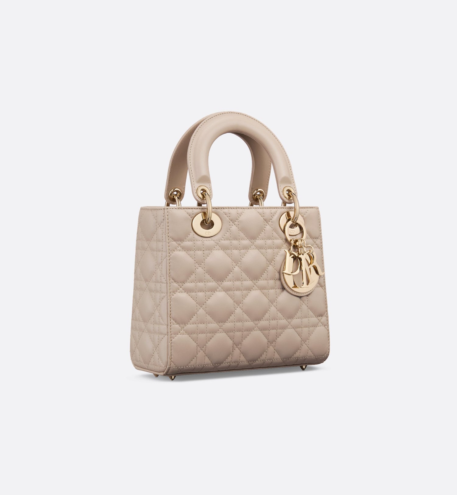 Small Lady Dior My Abcdior Bag Powder Beige Cannage Lambskin