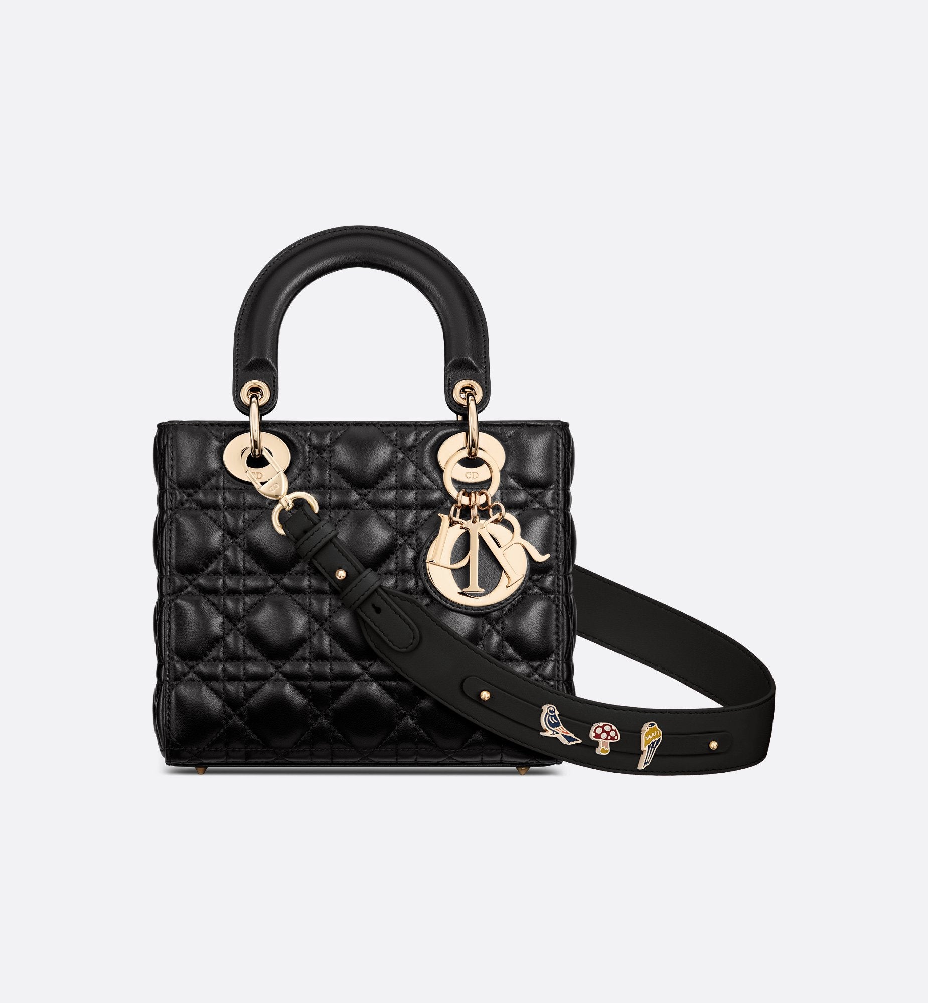 Small Lady Dior My Abcdior Bag Black Cannage Lambskin