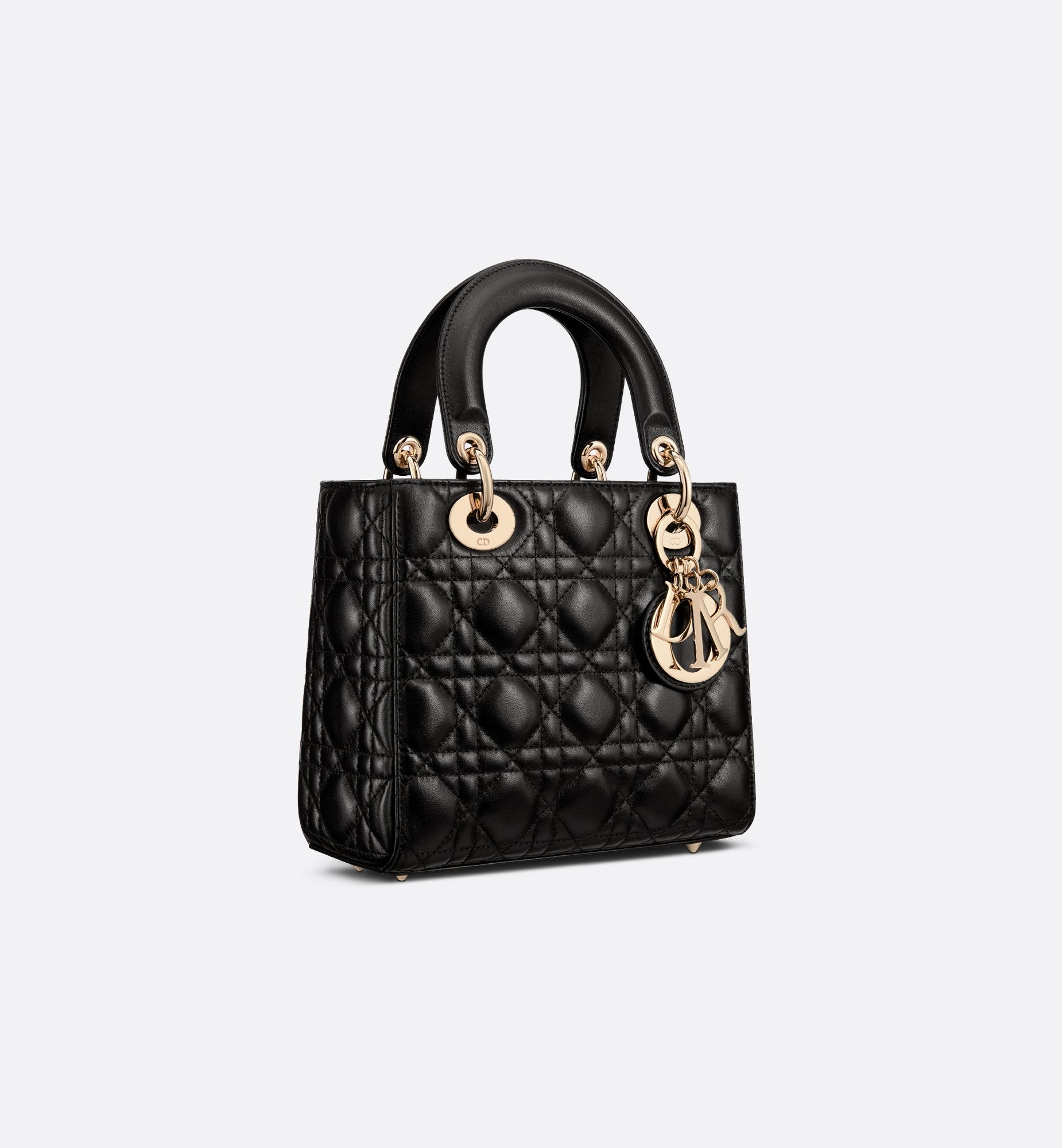 Small Lady Dior My Abcdior Bag Black Cannage Lambskin