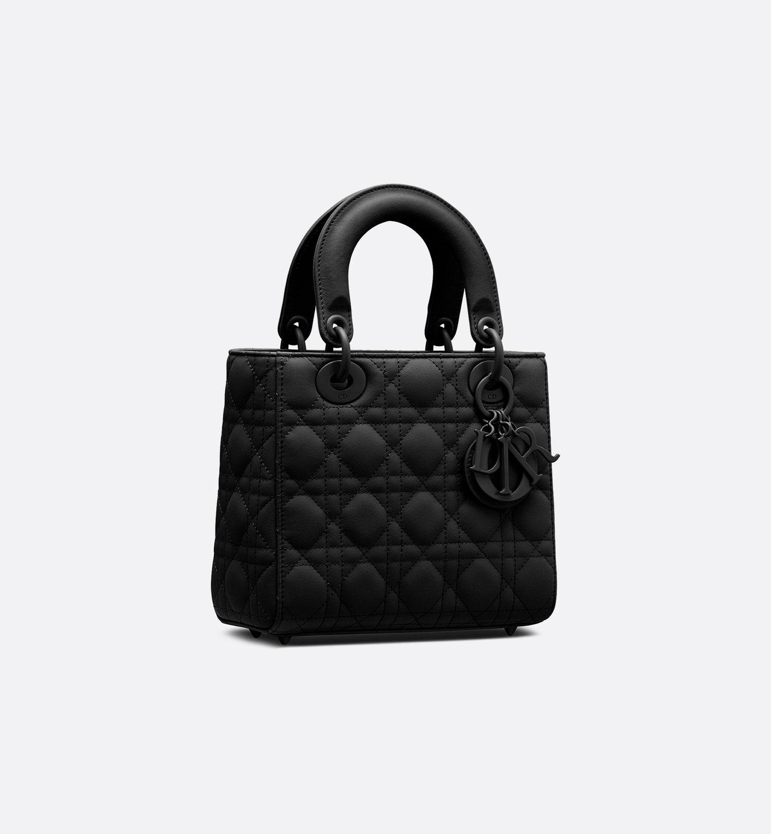 Small Lady Dior My Abcdior Bag Black Ultramatte Cannage Calfskin