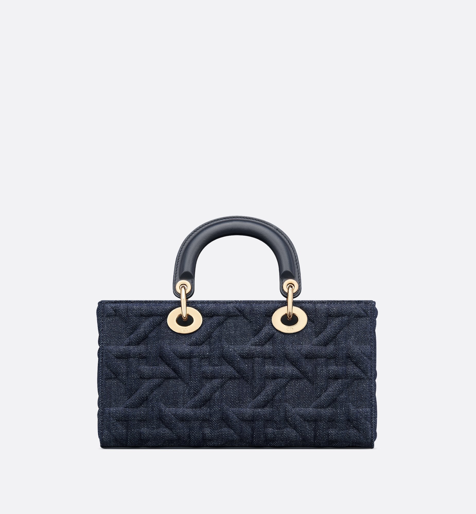 Medium Lady D-Joy Bag Blue Graphic Cannage Denim