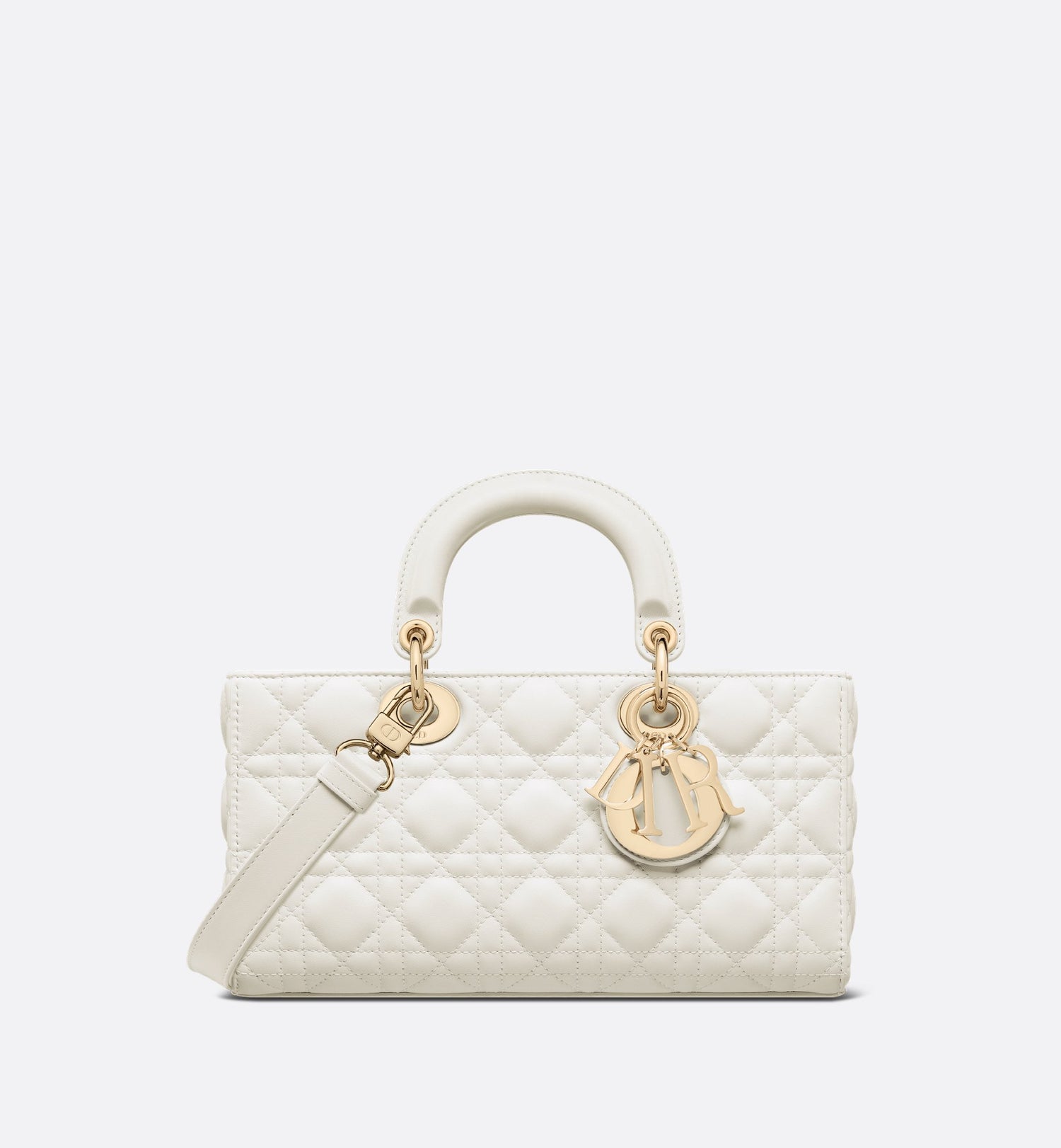 Medium Lady D-Joy Bag Latte Cannage Lambskin