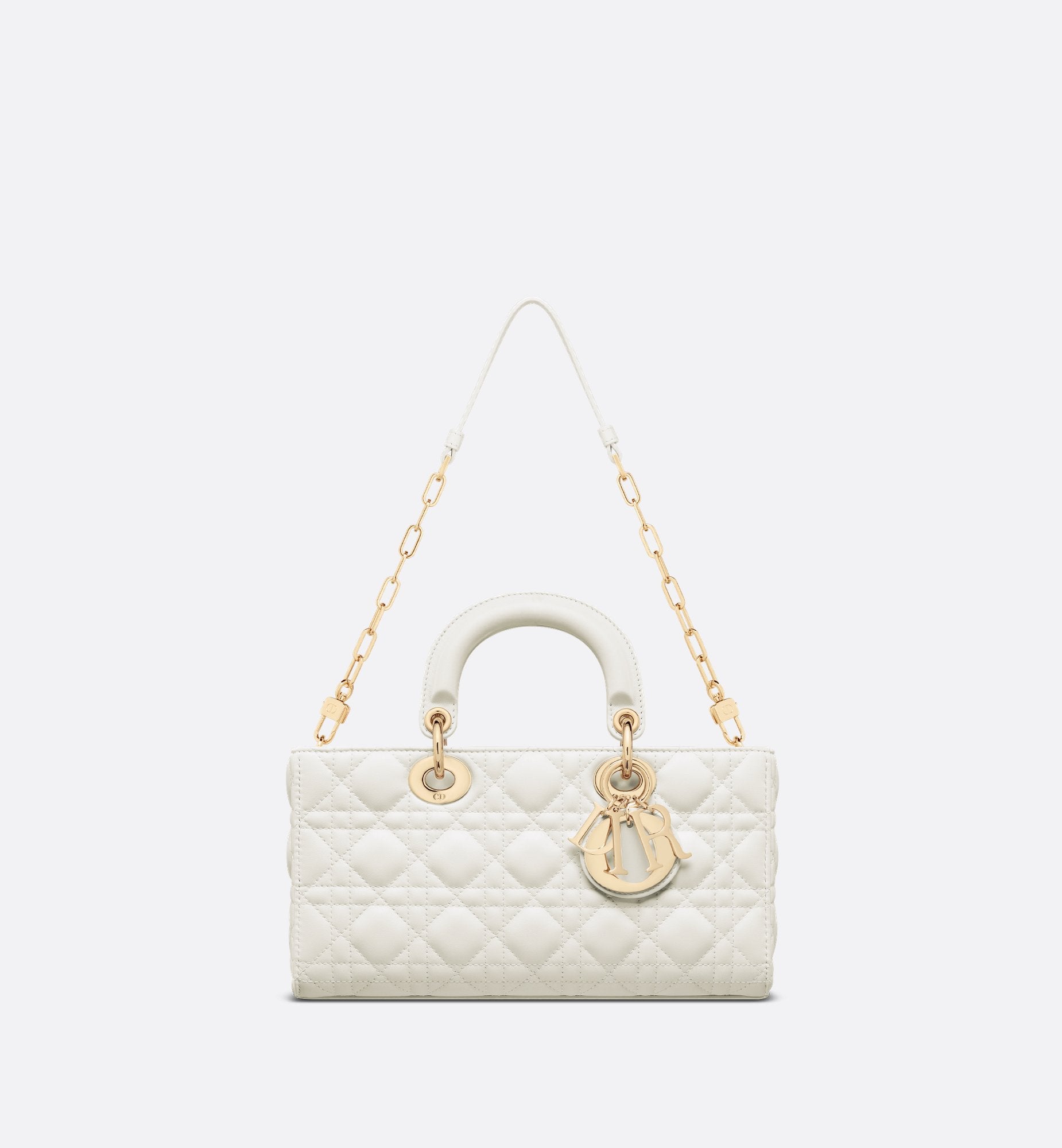 Medium Lady D-Joy Bag Latte Cannage Lambskin