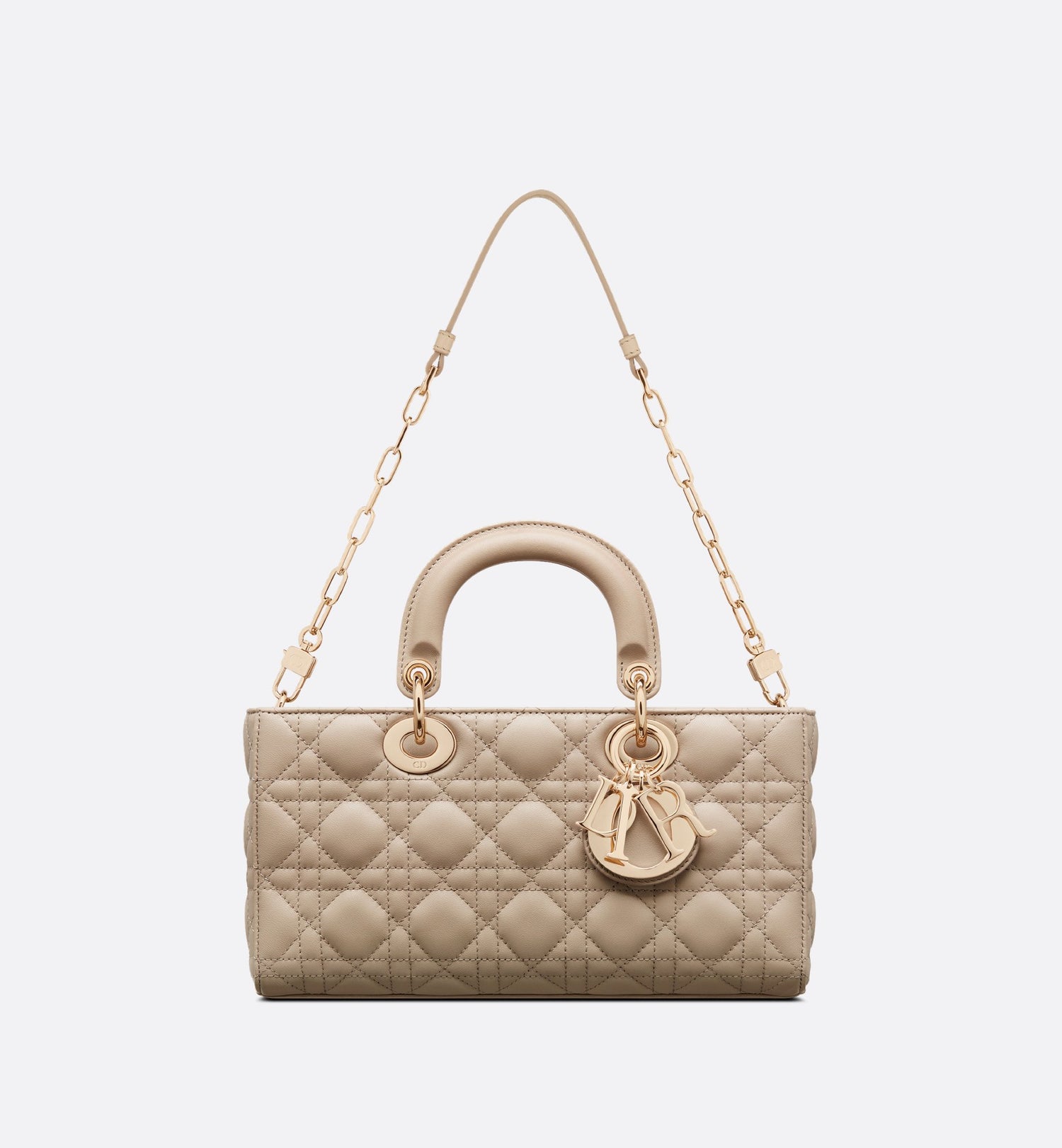 Medium Lady D-Joy Bag Sand-Colored Cannage Lambskin