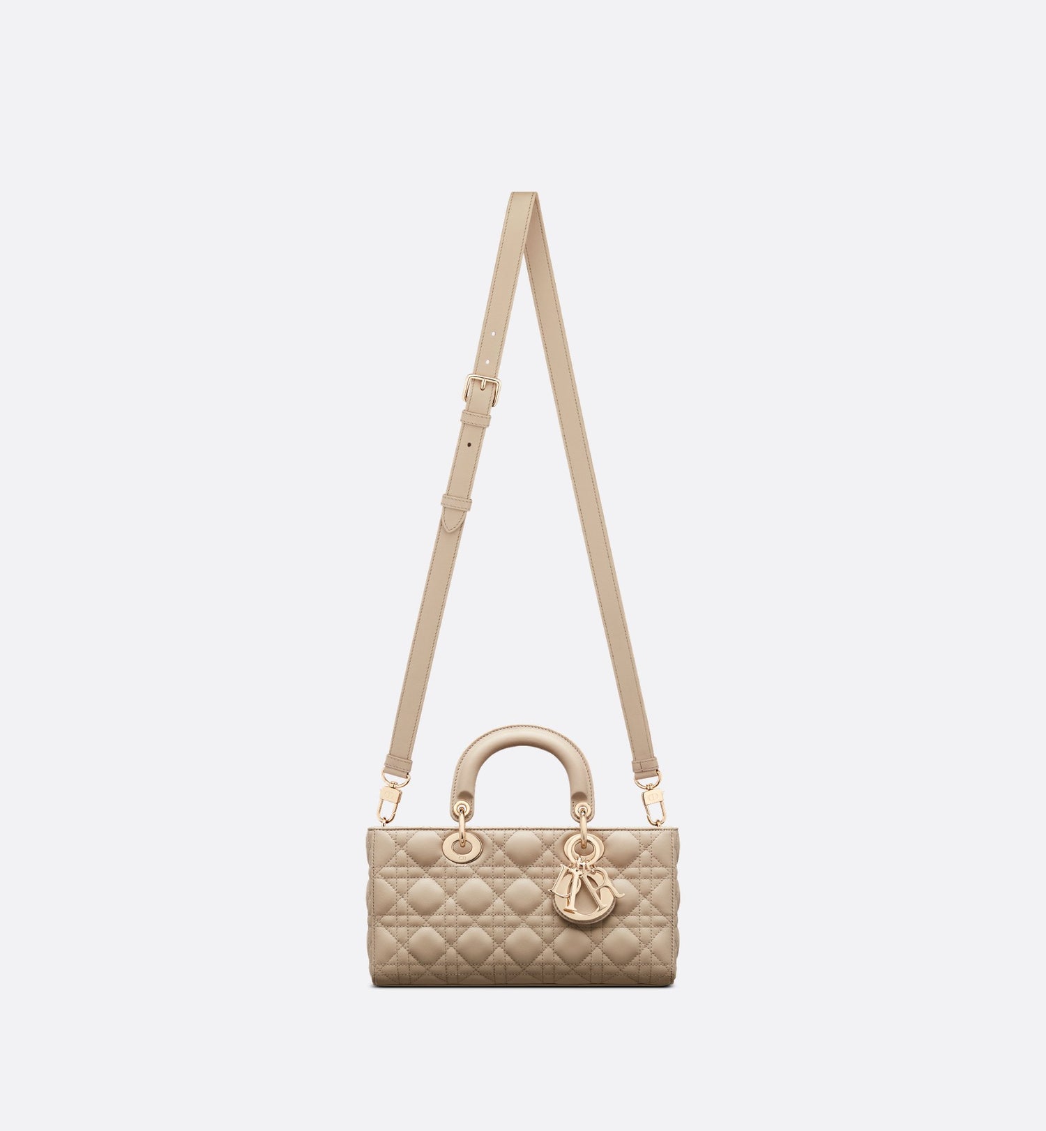 Medium Lady D-Joy Bag Sand-Colored Cannage Lambskin