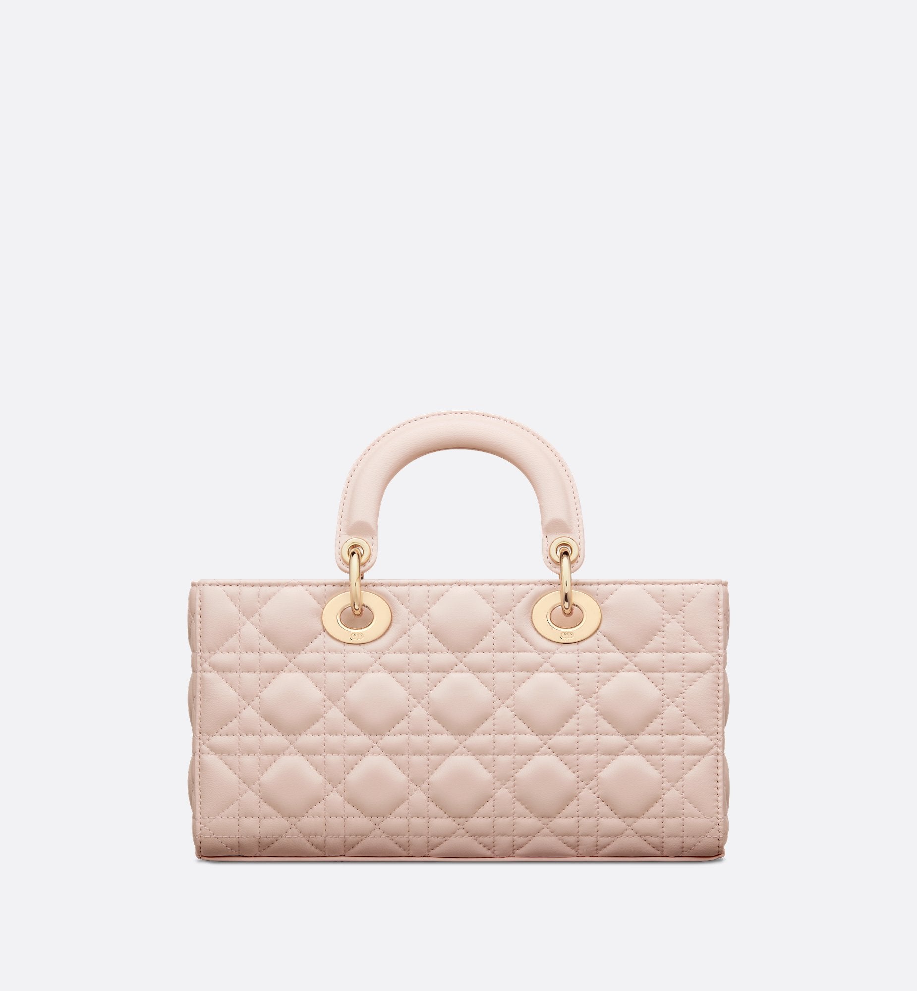 Medium Lady D-Joy Bag Powder Pink Cannage Lambskin