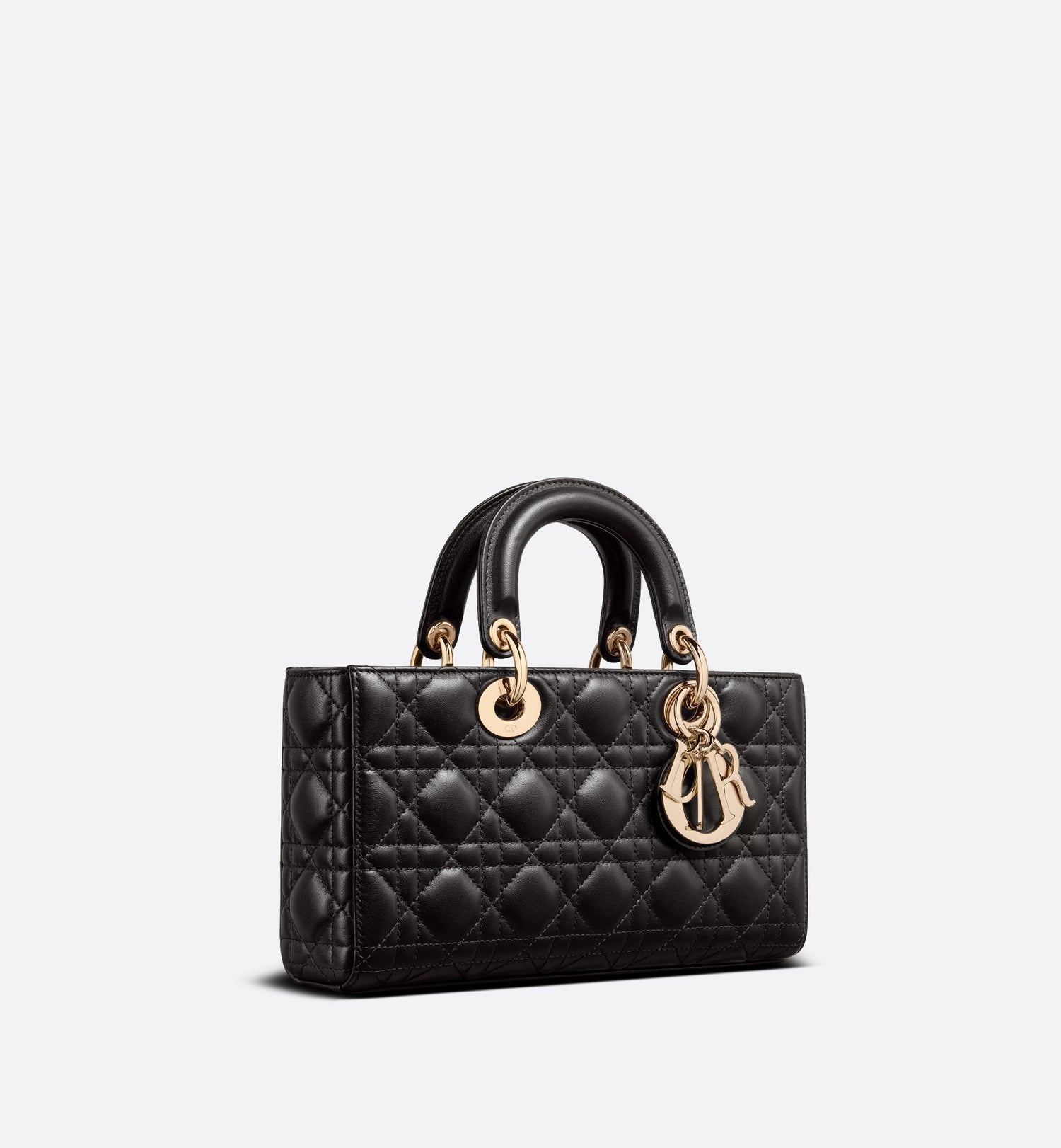 Medium Lady D-Joy Bag Black Cannage Lambskin