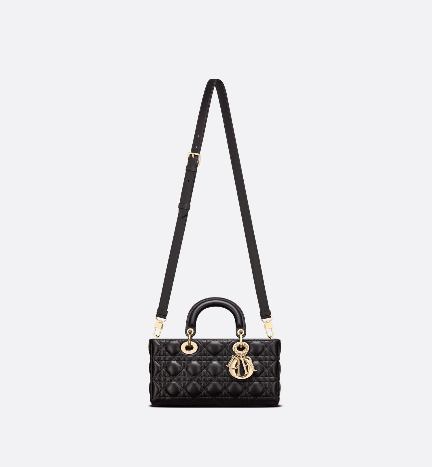 Medium Lady D-Joy Bag Black Cannage Lambskin