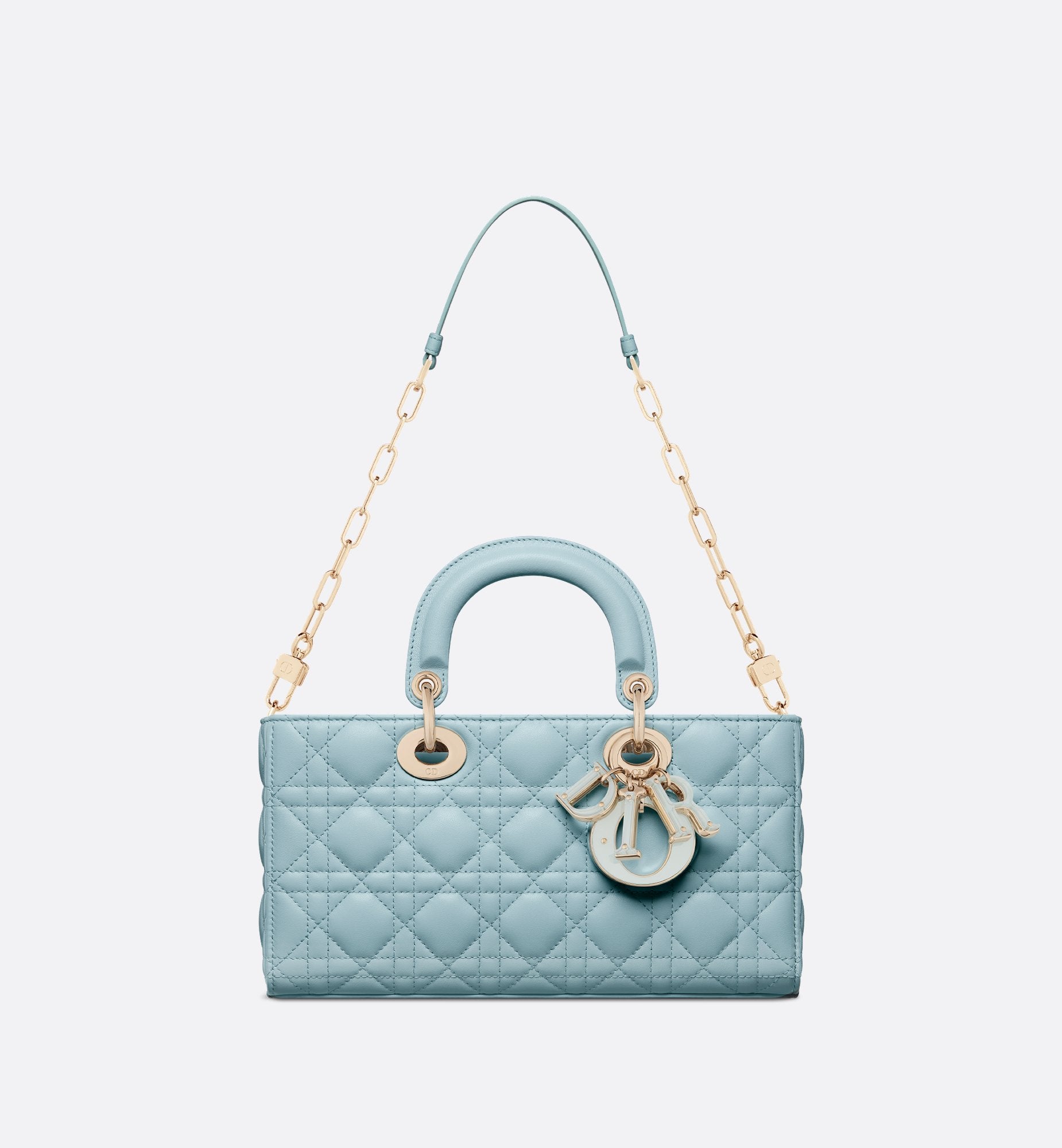 Medium Lady D-Joy Bag Celestial Blue Cannage Lambskin