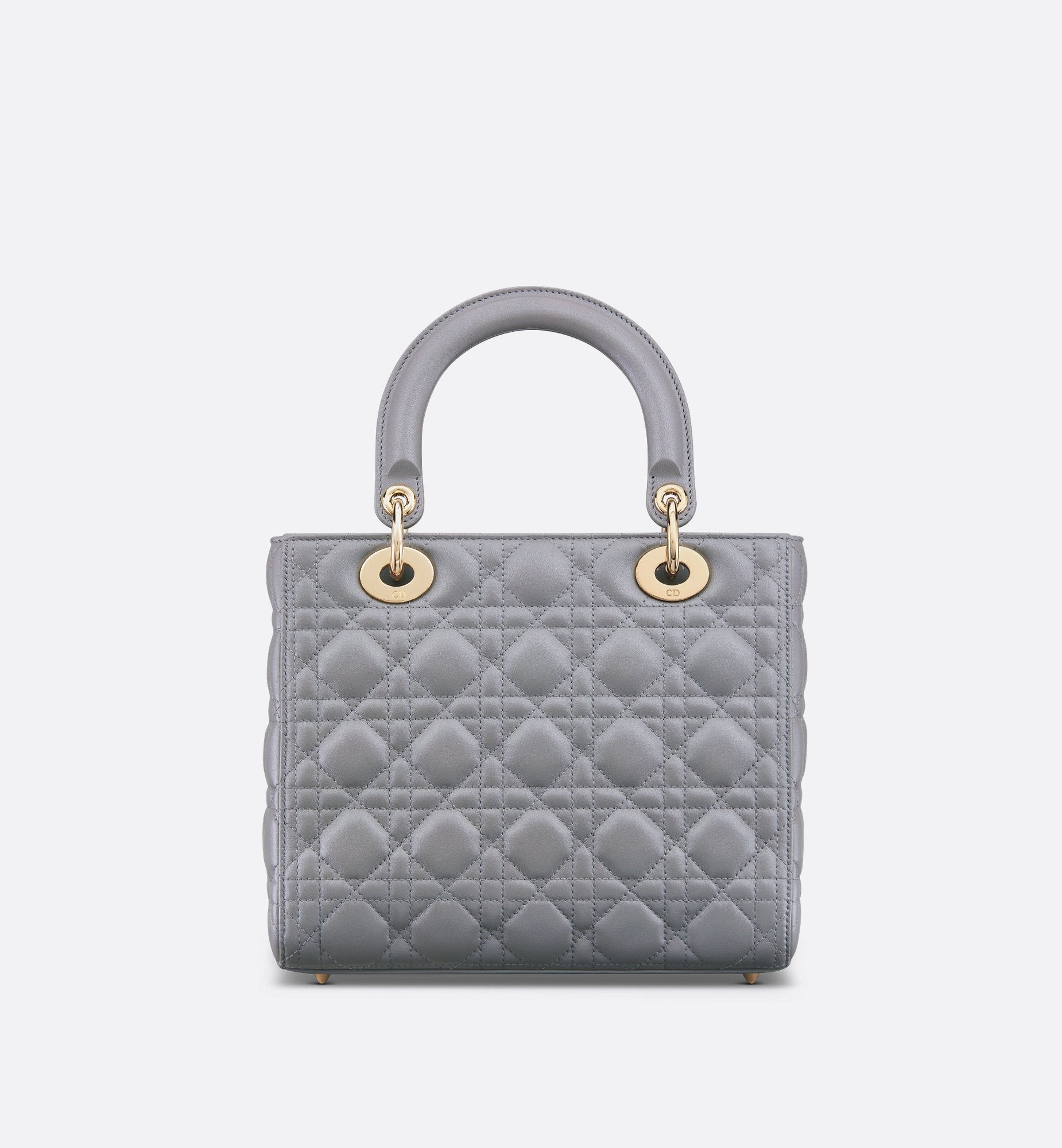 Medium Lady Dior Bag Opaline Gray Pearlescent Cannage Lambskin