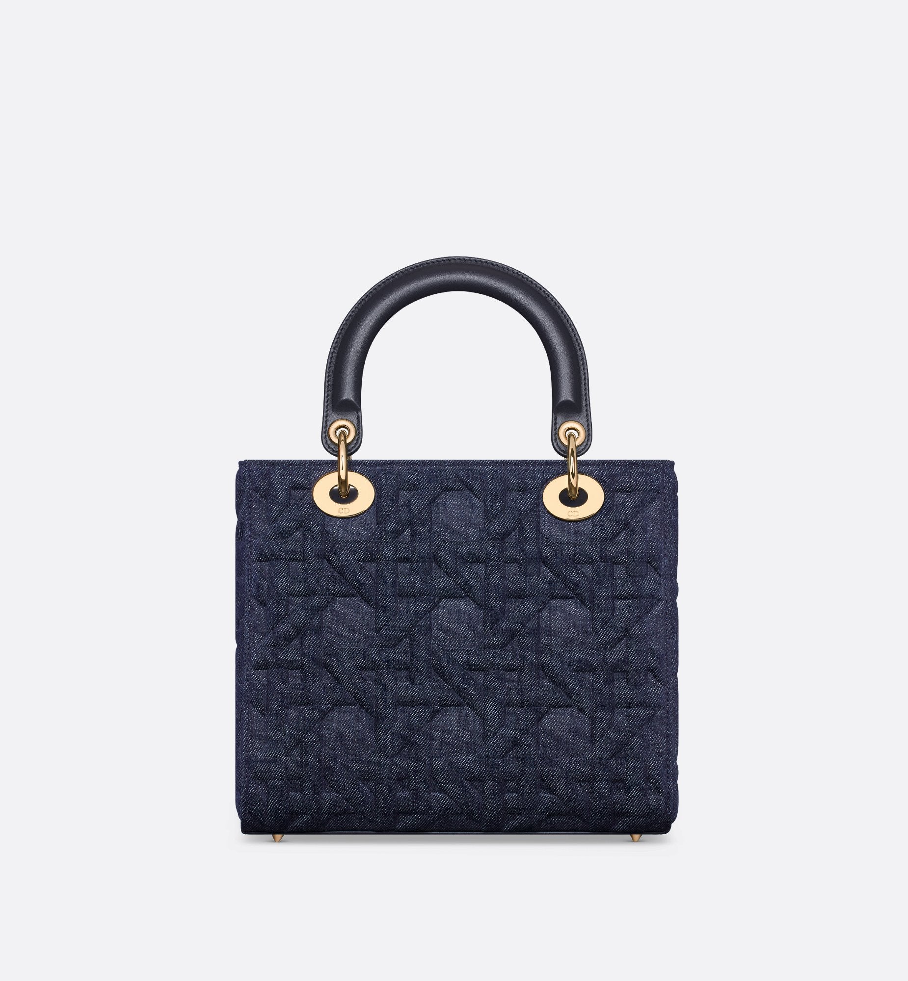 Medium Lady Dior Bag Blue Graphic Cannage Denim