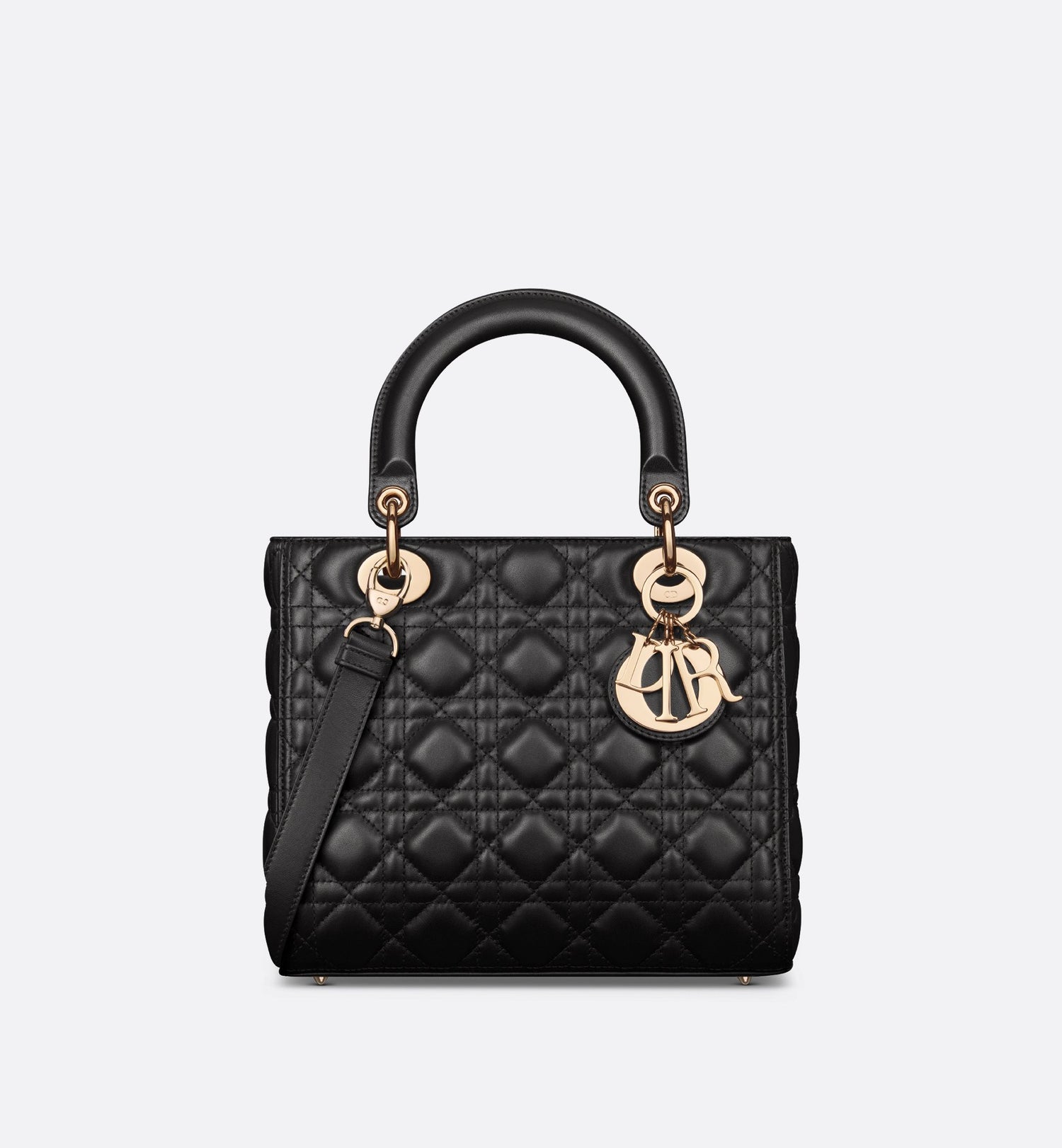 Medium Lady Dior Bag Black Cannage Lambskin