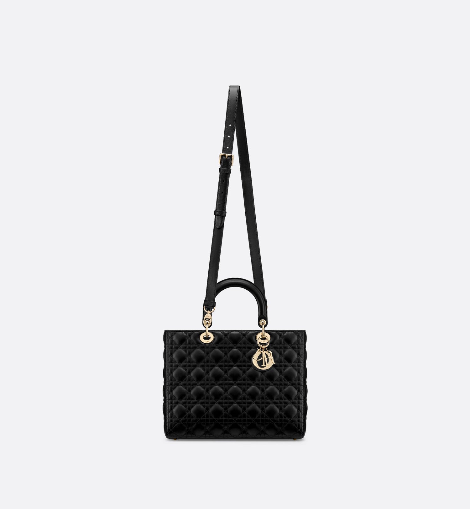 Large Lady Dior Bag Black Cannage Lambskin