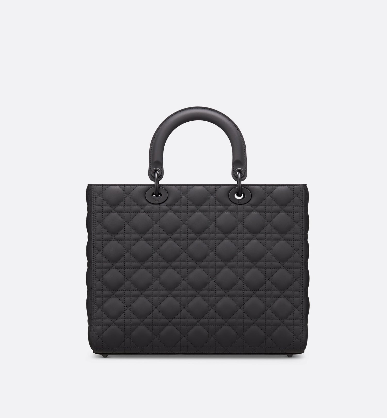 Large Lady Dior Bag Black Ultramatte Cannage Calfskin