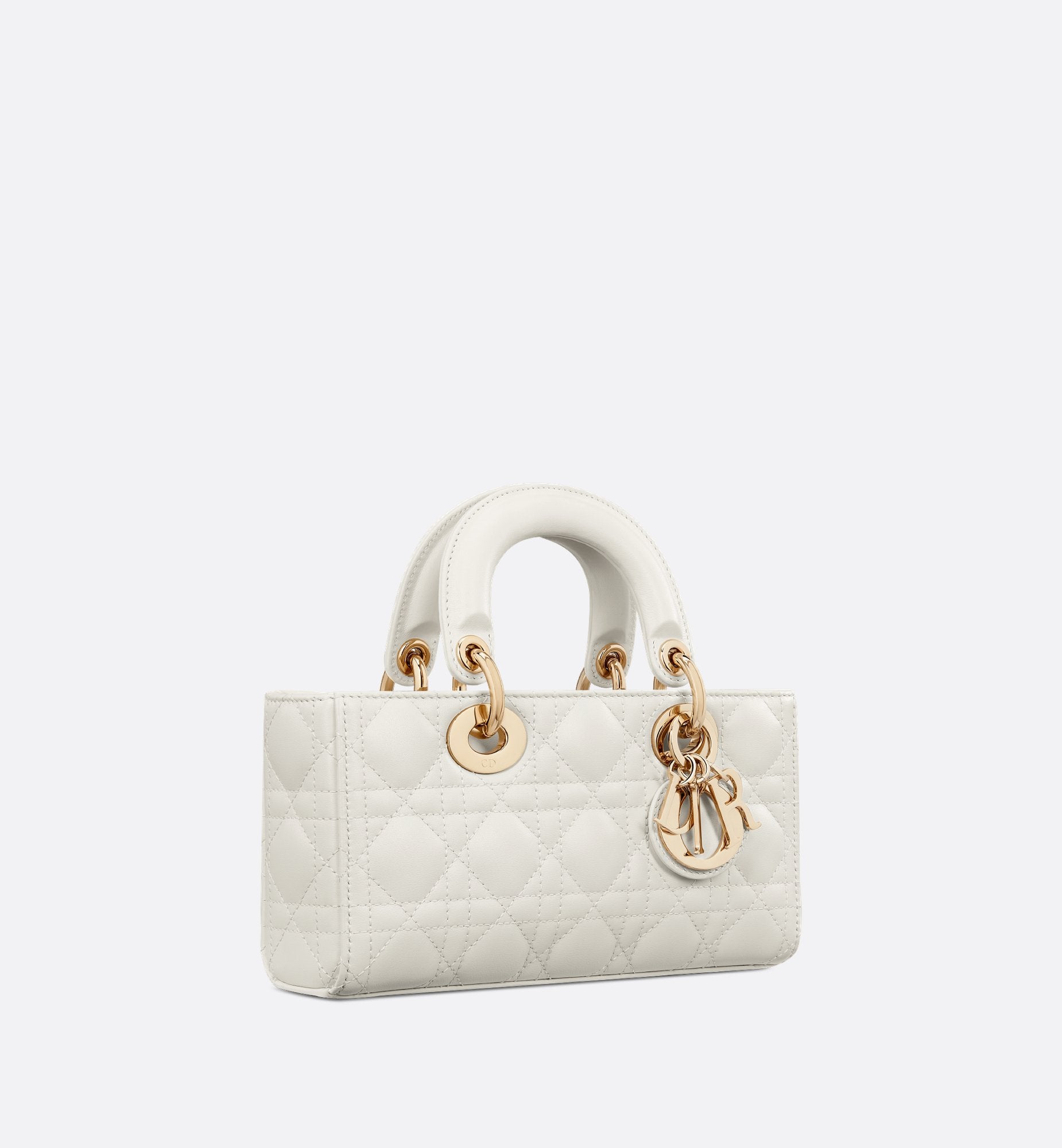 Small Lady D-Joy Bag Latte Cannage Lambskin