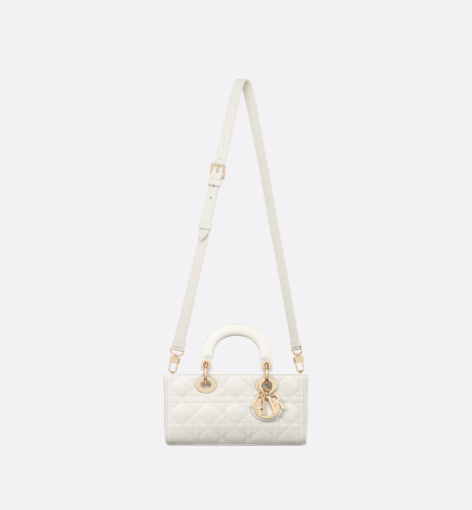 Small Lady D-Joy Bag Latte Cannage Lambskin