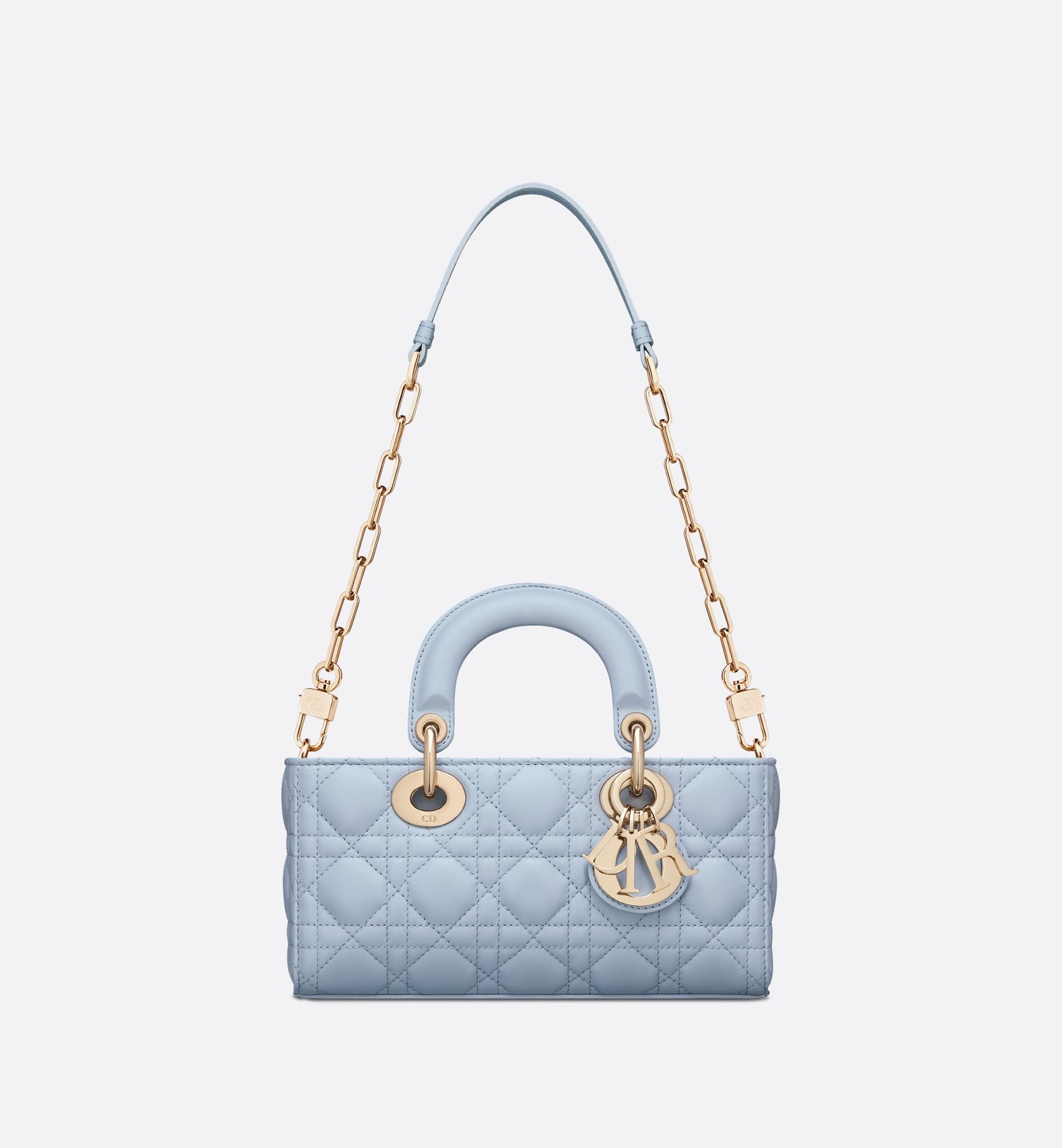 Small Lady D-Joy Bag Pale Blue Cannage Lambskin