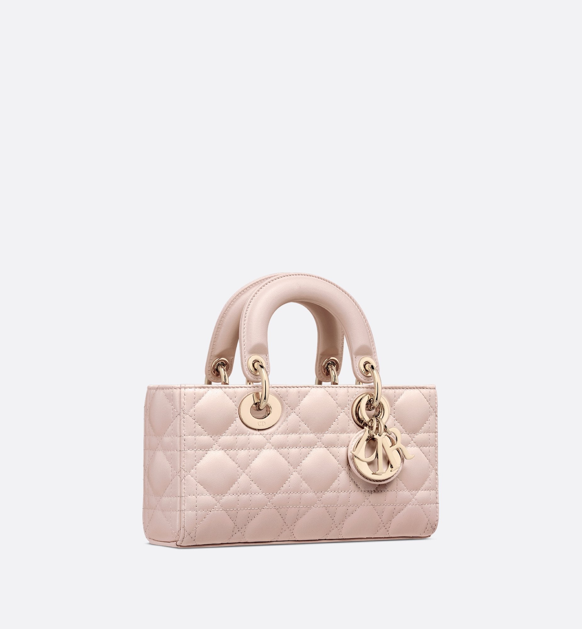 Small Lady D-Joy Bag Powder Pink Cannage Lambskin