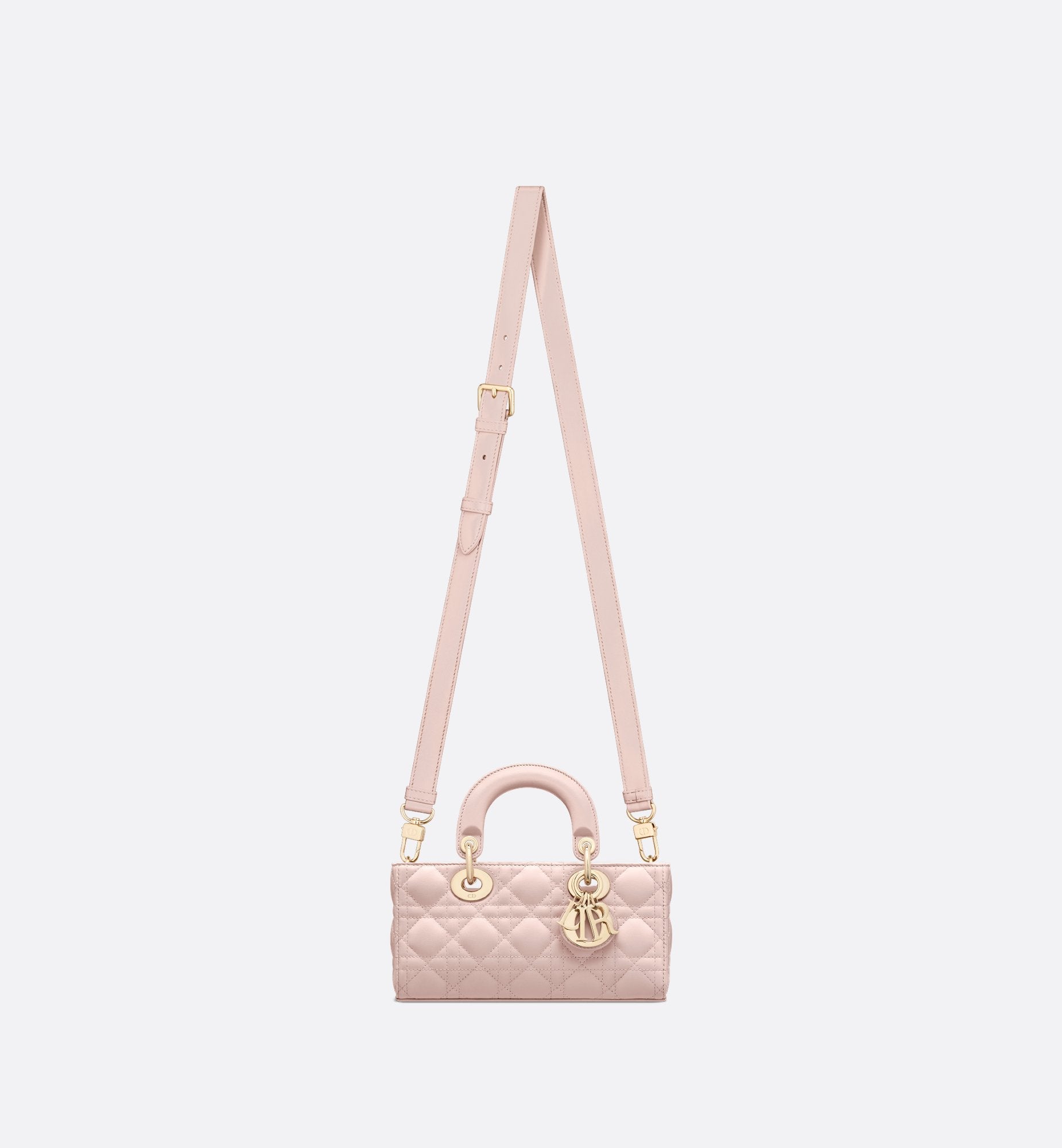 Small Lady D-Joy Bag Powder Pink Cannage Lambskin