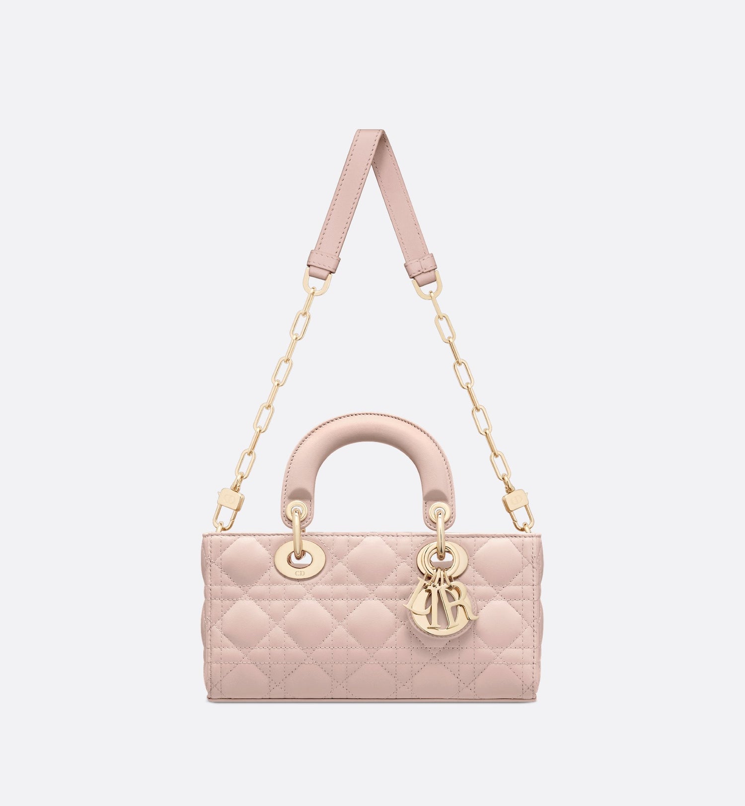 Small Lady D-Joy Bag Powder Pink Cannage Lambskin