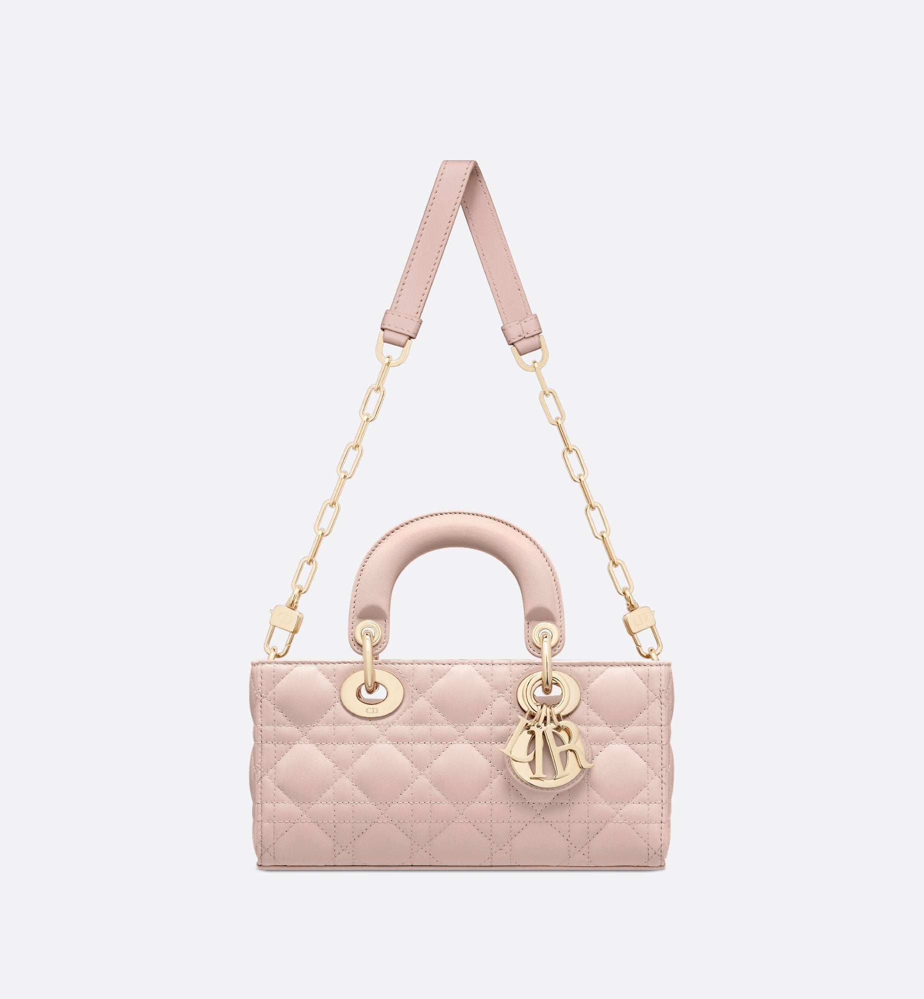 Small Lady D-Joy Bag Powder Pink Cannage Lambskin