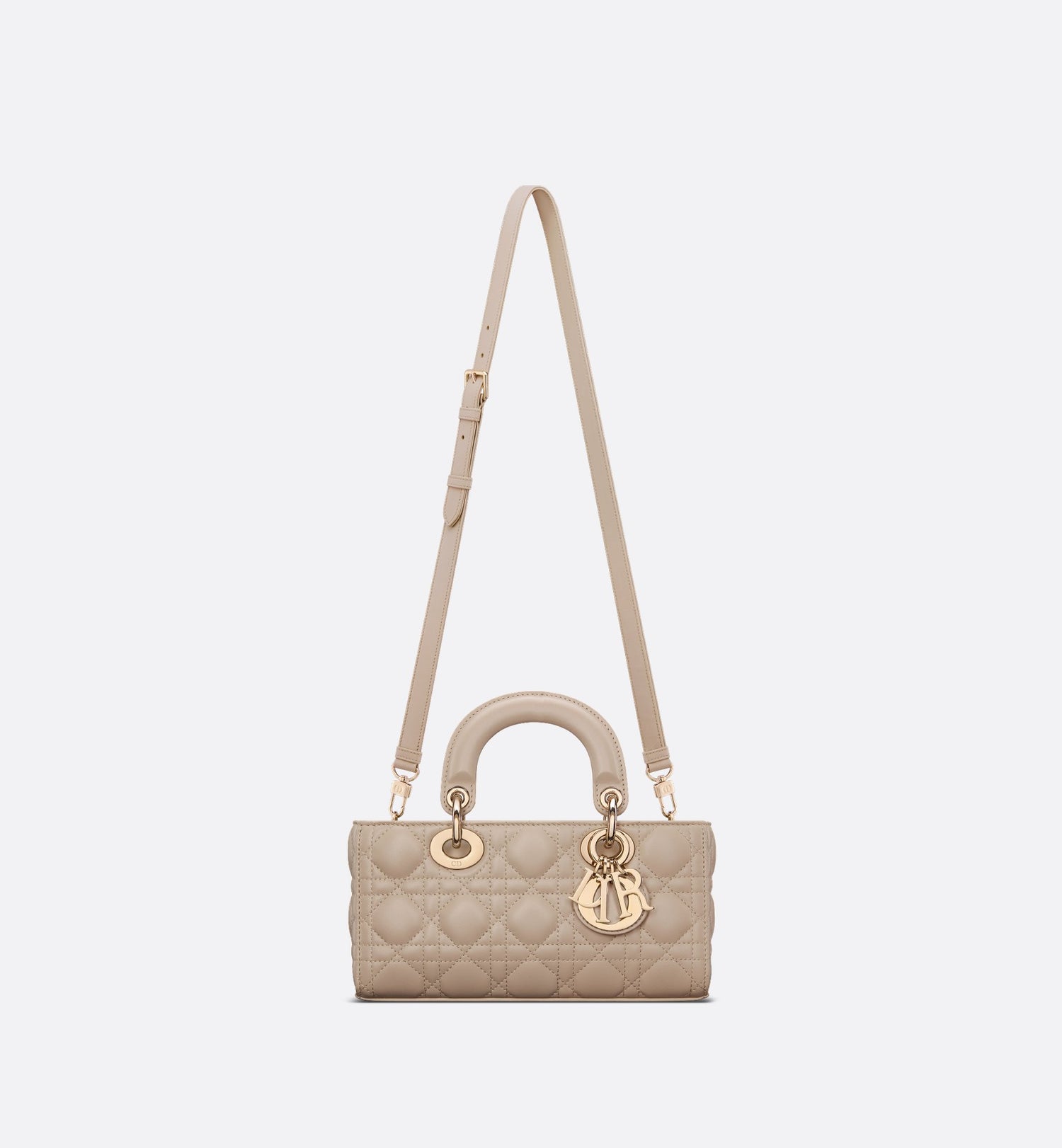 Small Lady D-Joy Bag Powder Beige Cannage Lambskin