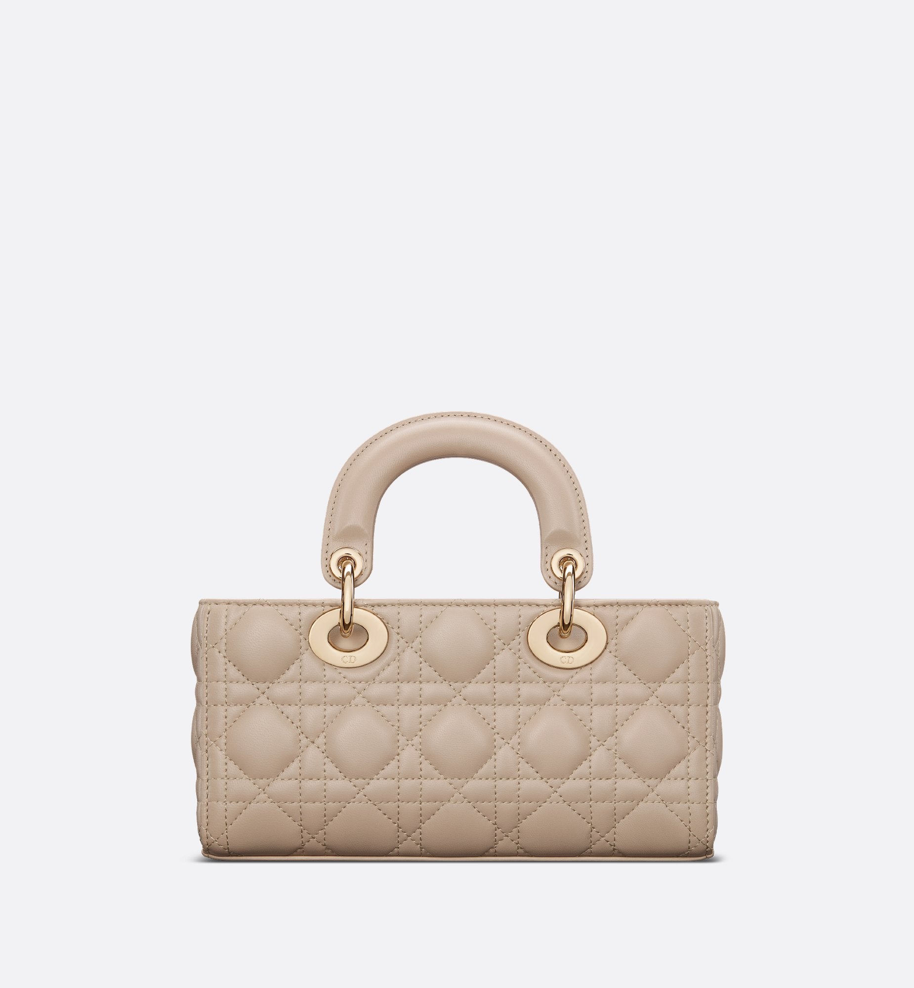 Small Lady D-Joy Bag Powder Beige Cannage Lambskin