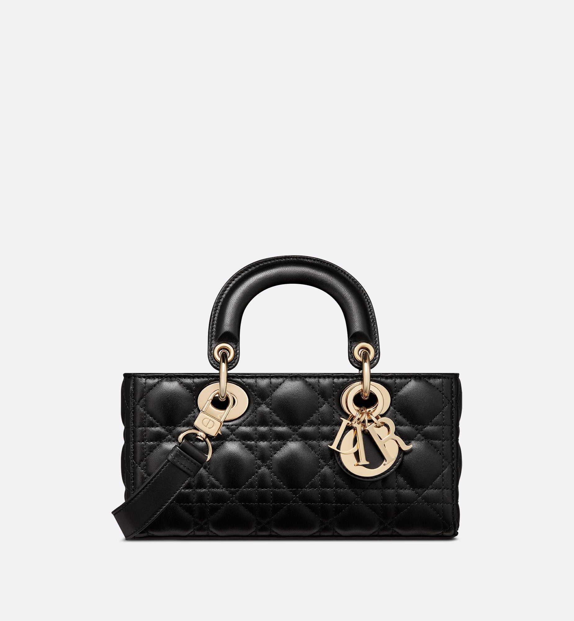 Small Lady D-Joy Bag Black Cannage Lambskin