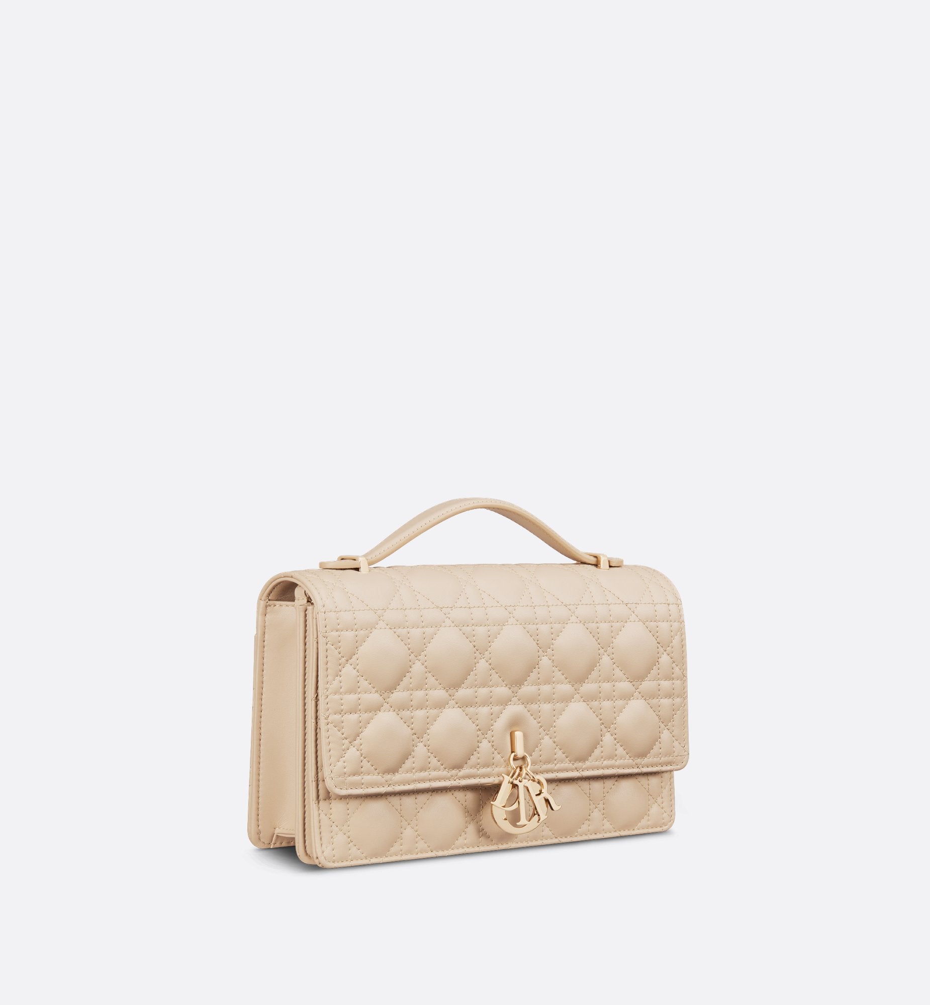 My Dior Top Handle Bag Powder Beige Cannage Lambskin