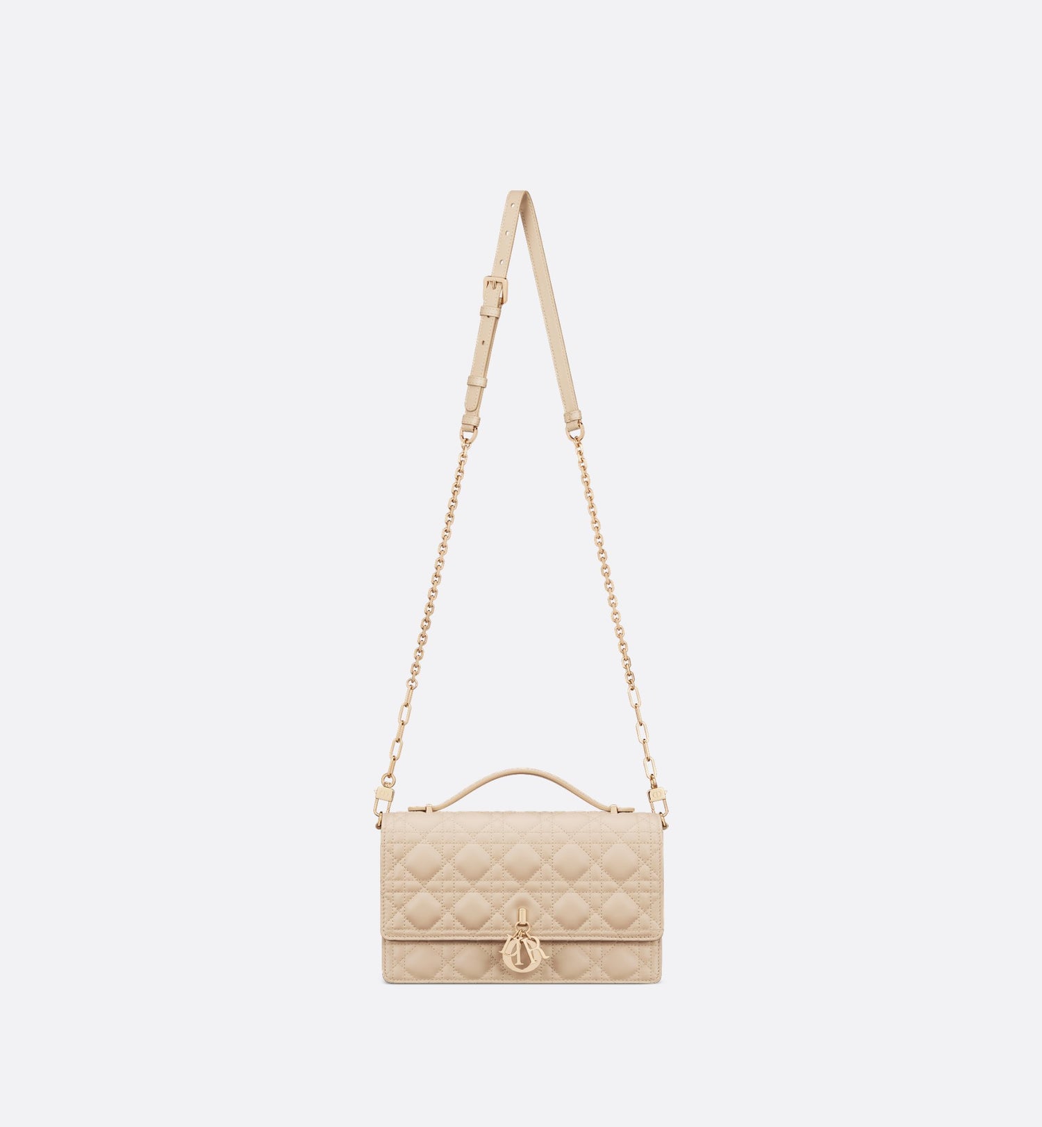 My Dior Top Handle Bag Powder Beige Cannage Lambskin