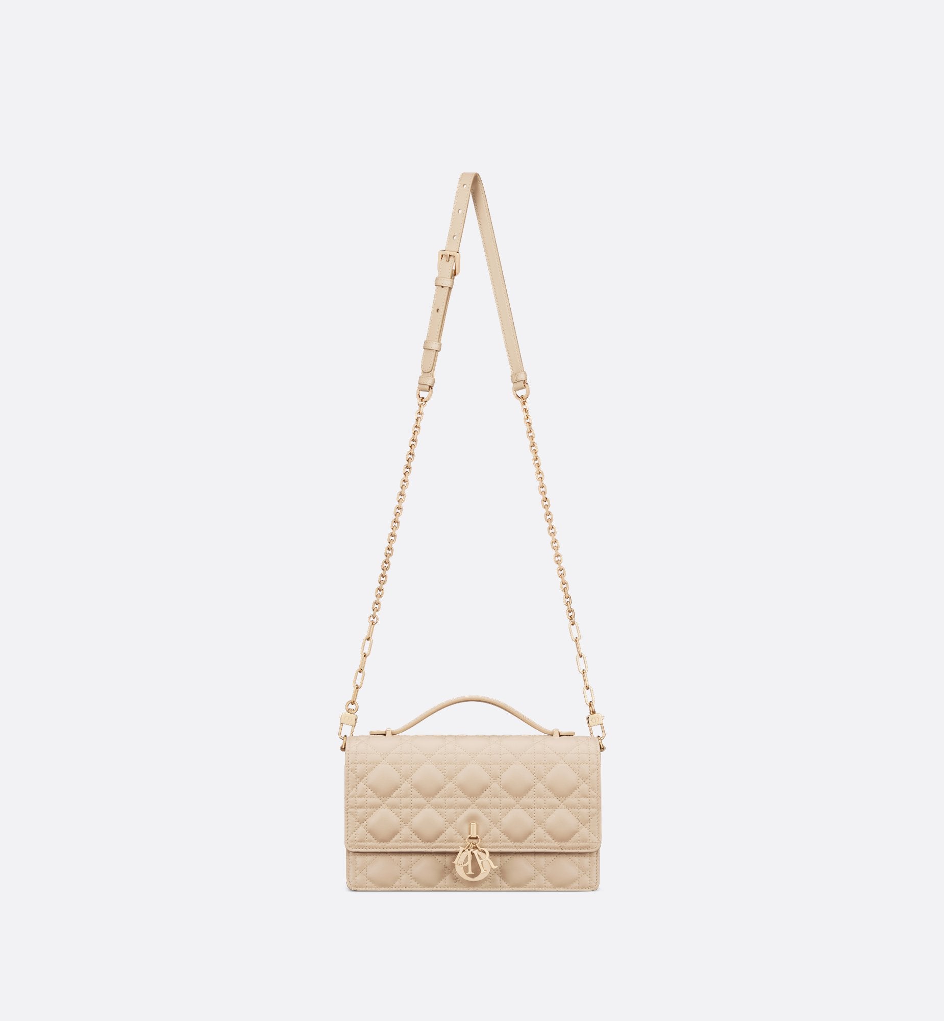 My Dior Top Handle Bag Powder Beige Cannage Lambskin