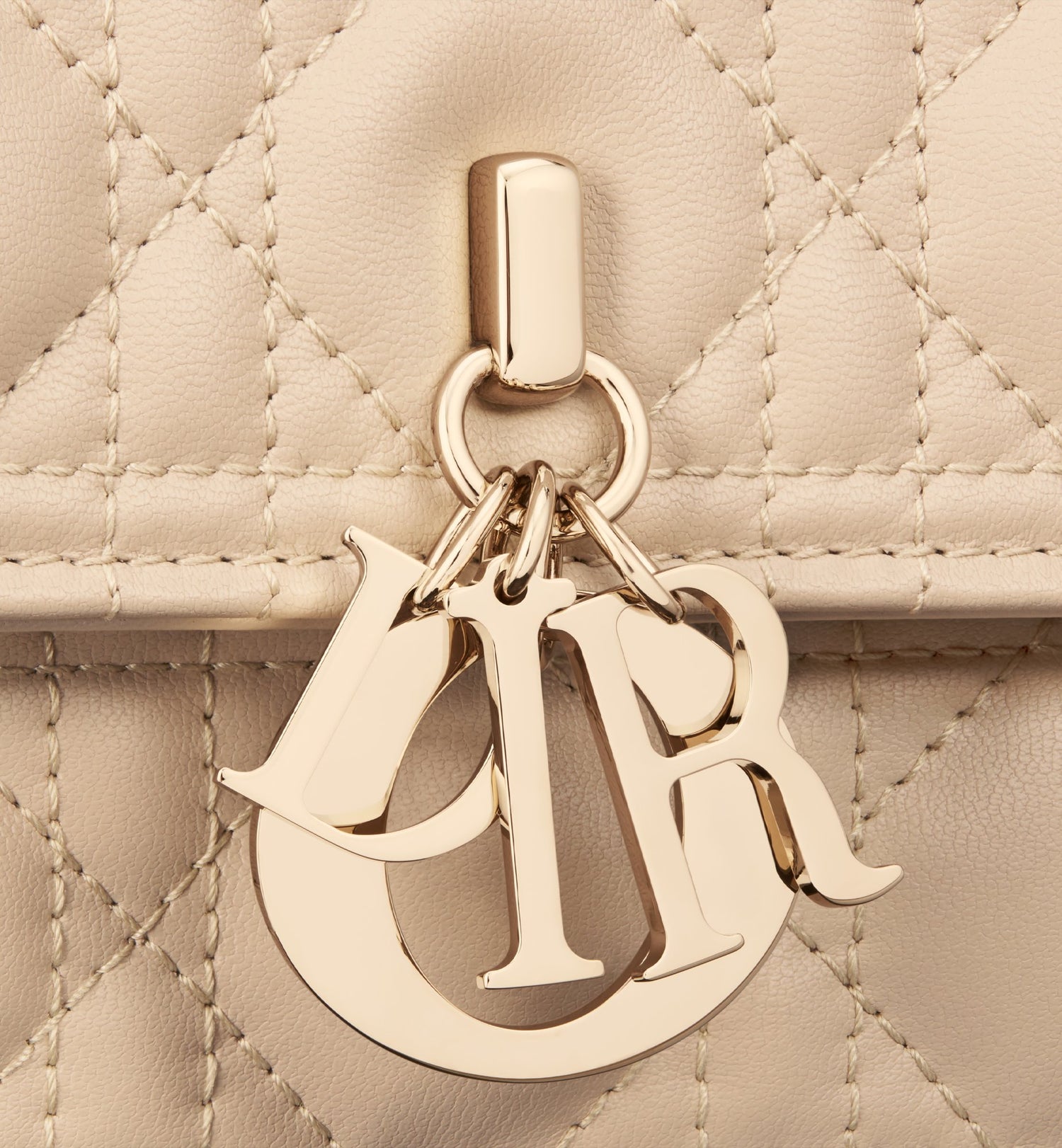 My Dior Top Handle Bag Powder Beige Cannage Lambskin