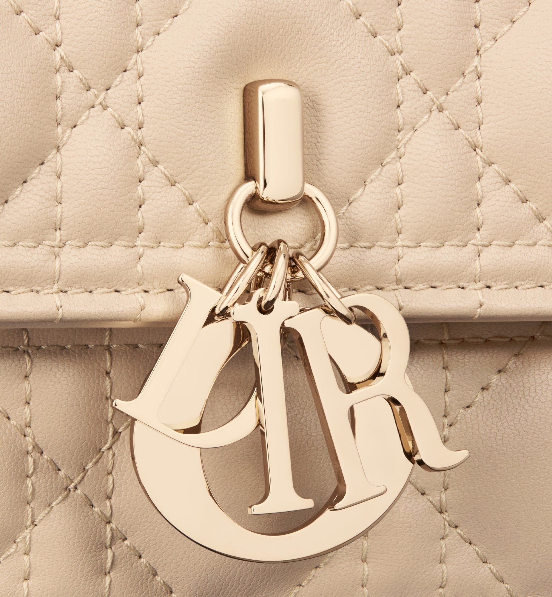 My Dior Top Handle Bag Powder Beige Cannage Lambskin