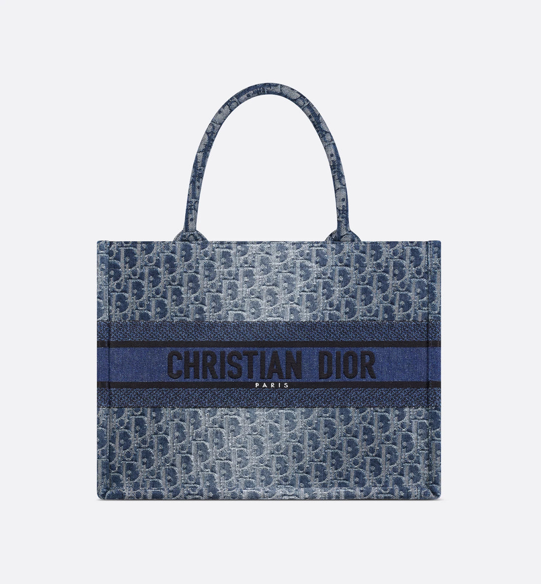 Medium Dior Book Tote Blue Denim Dior Oblique Jacquard