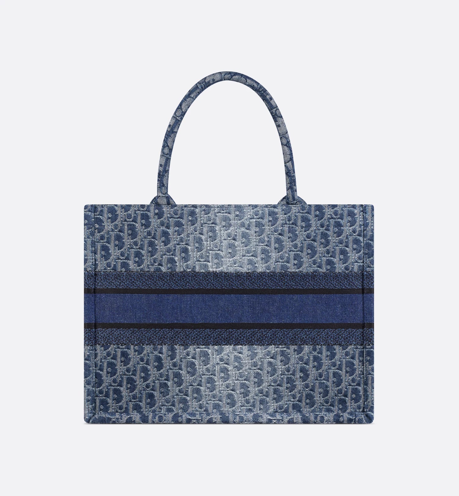 Medium Dior Book Tote Blue Denim Dior Oblique Jacquard