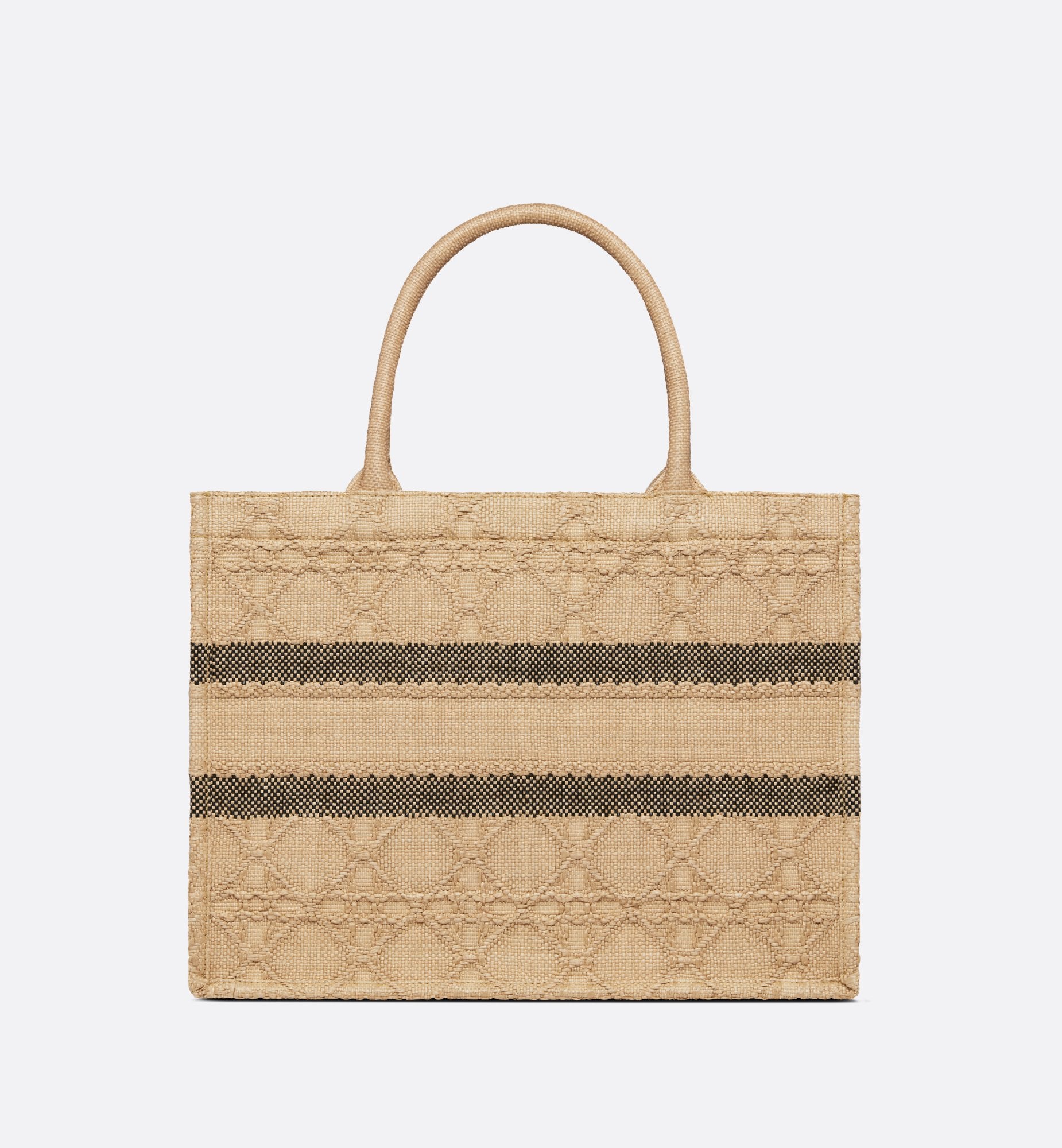 Medium Dior Book Tote Natural Cannage Raffia